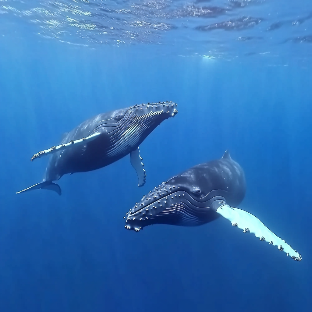 Humpback Whales Underwater Real Sounds. Song Of Whales. Deep Ocean  ASMR Ambience