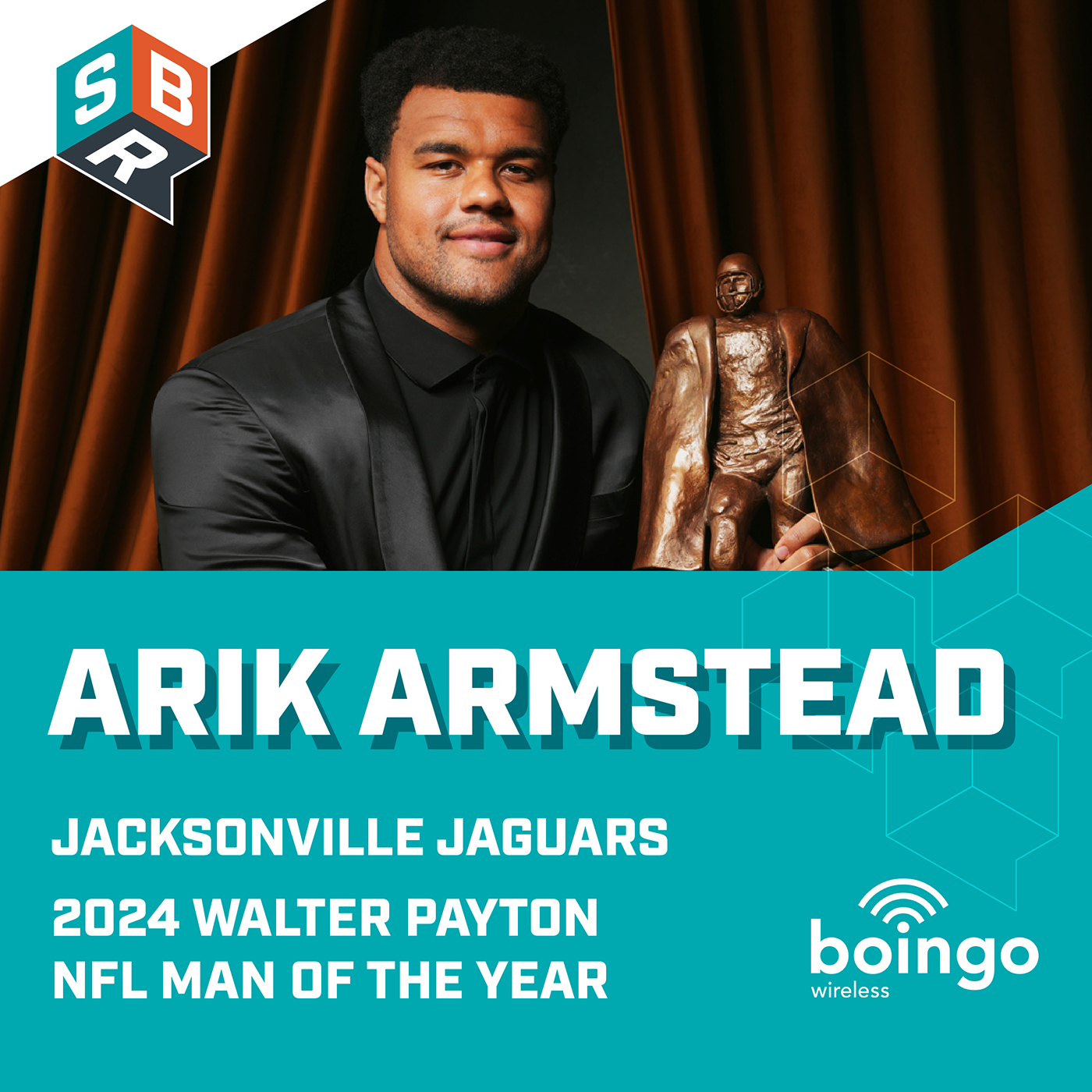 Arik Armstead - Jacksonville Jaguars DT,  2024 Walter Payton NFL Man of the Year