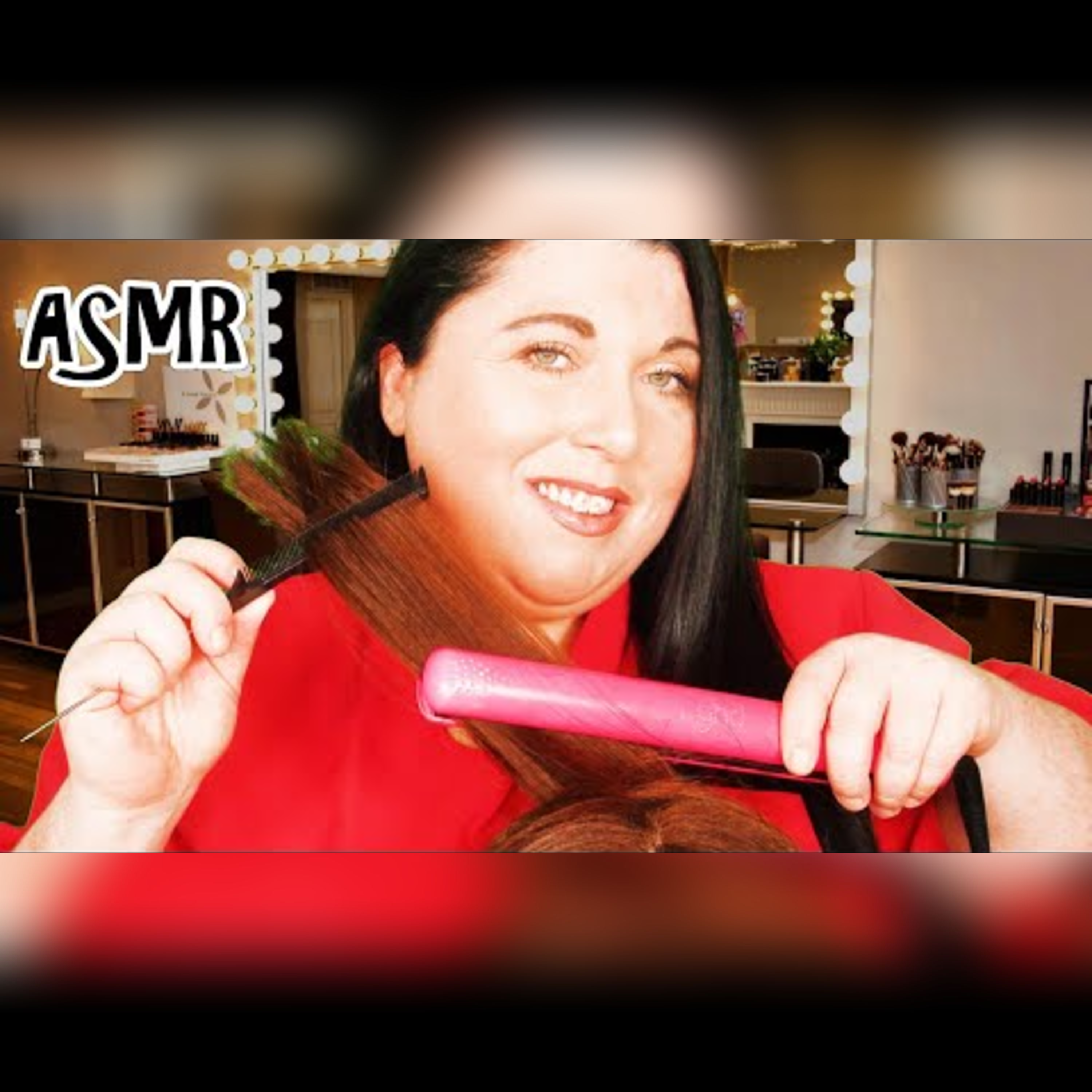ASMR Relaxing Hair Straightening Salon Roleplay (Hair Styling, Real Hair, Hair Brushing, Hair Play) episode artwork