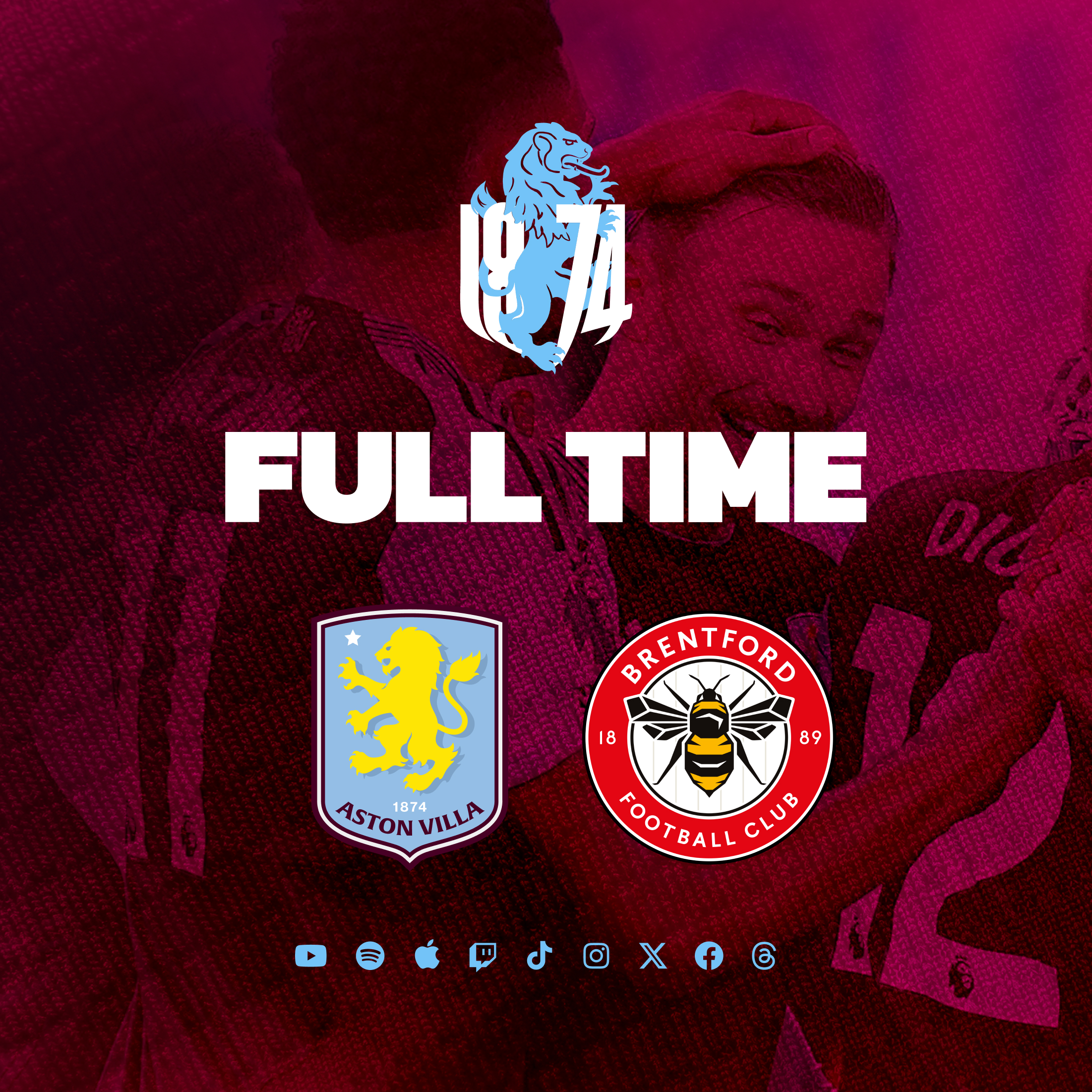 Full Time - Aston Villa 3 - Brentford 1