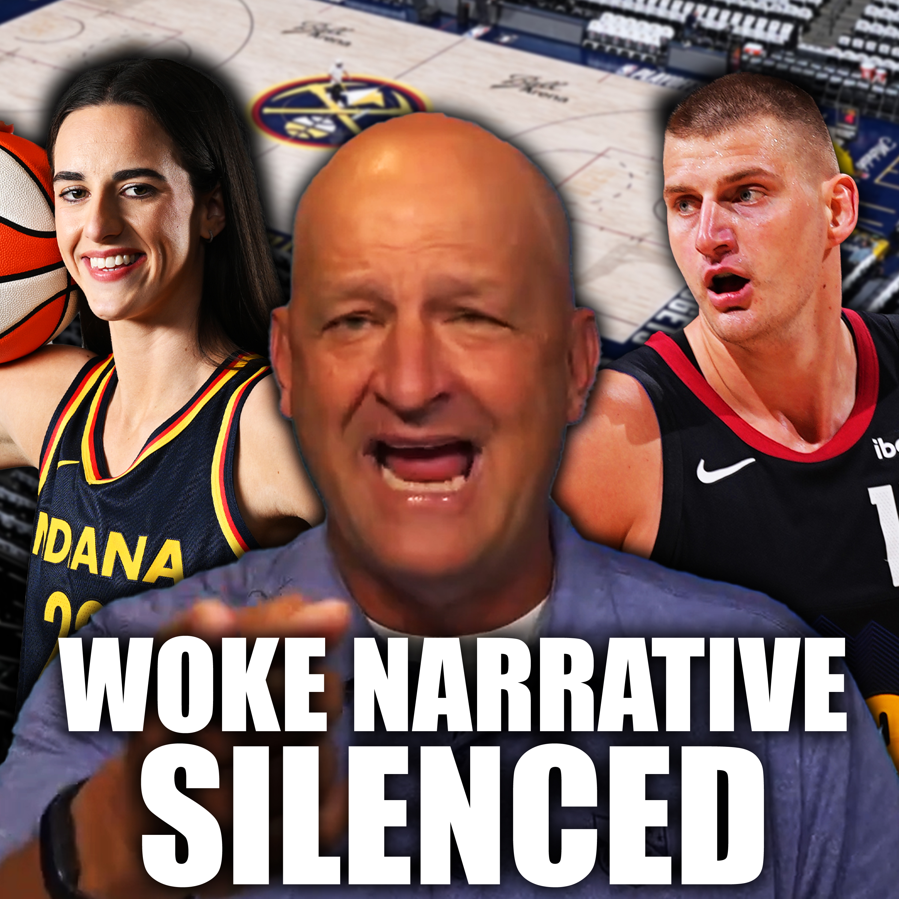 Nikola Jokic's Shoe Deal SILENCES Caitlin Clark White Privilege Narrative + Brad Chambers (R-IN) & Bobby Burack | episode artwork