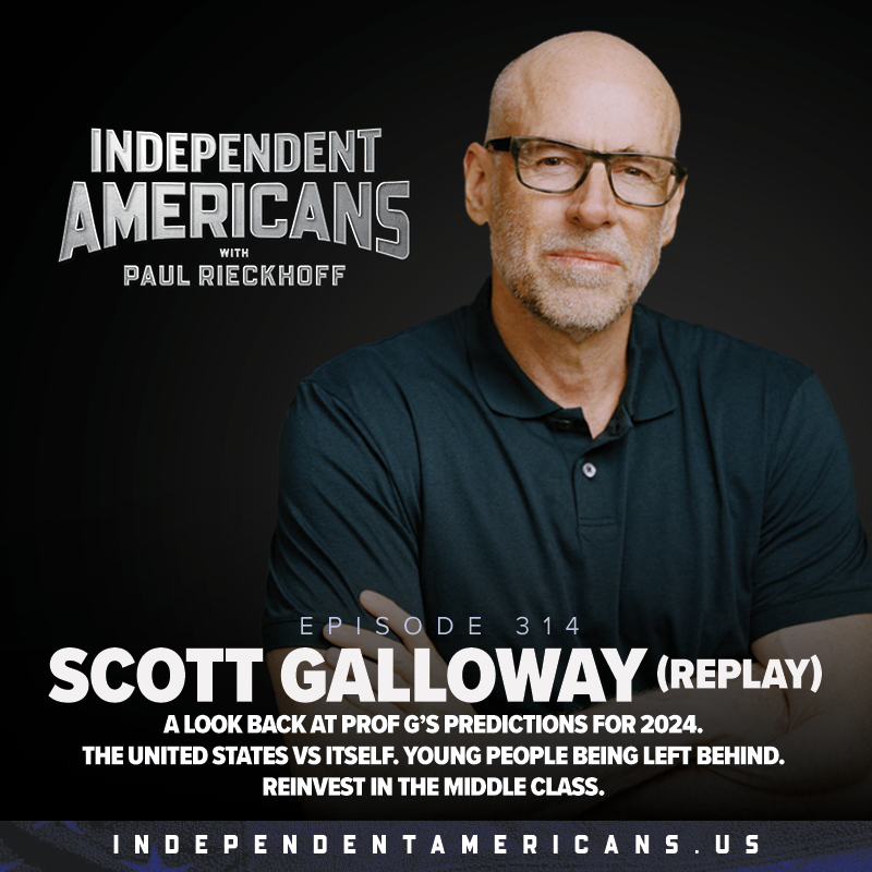Scott Galloway Replay. A Look Back at Prof G’s Predictions for 2024. The United States vs Itself. Young People Being Left Behind. Reinvest in the Middle Class.