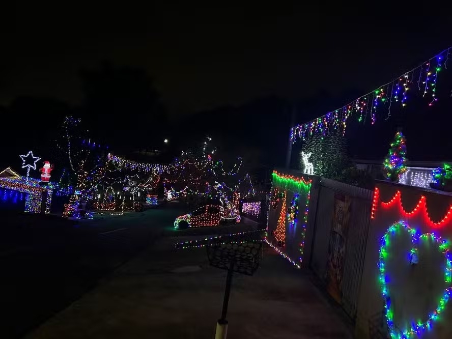 Competições pela melhor decoração de natal entre vizinhos têm telhado, carro e até cachorro com pisca-pisca