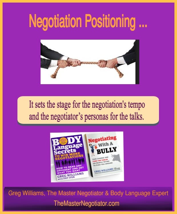 “Negotiation Positioning Strategy - How To Absolutely Increase A Negotiator’s Skills”