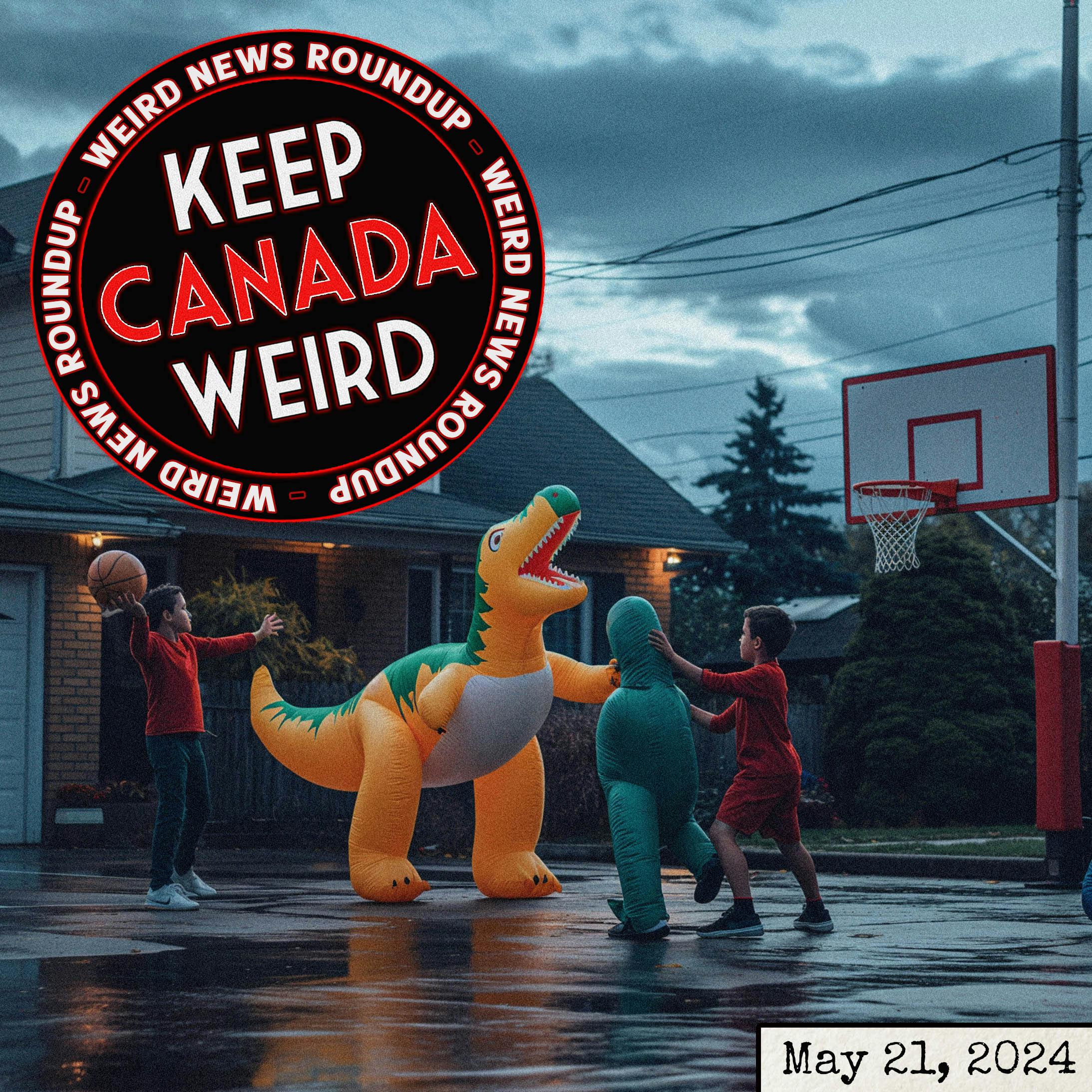 KEEP CANADA WEIRD - May 21, 2024 - Drumheller's dinosaurs, McDonald's drive-thru traffic tickets, and basketball nets in Ottawa