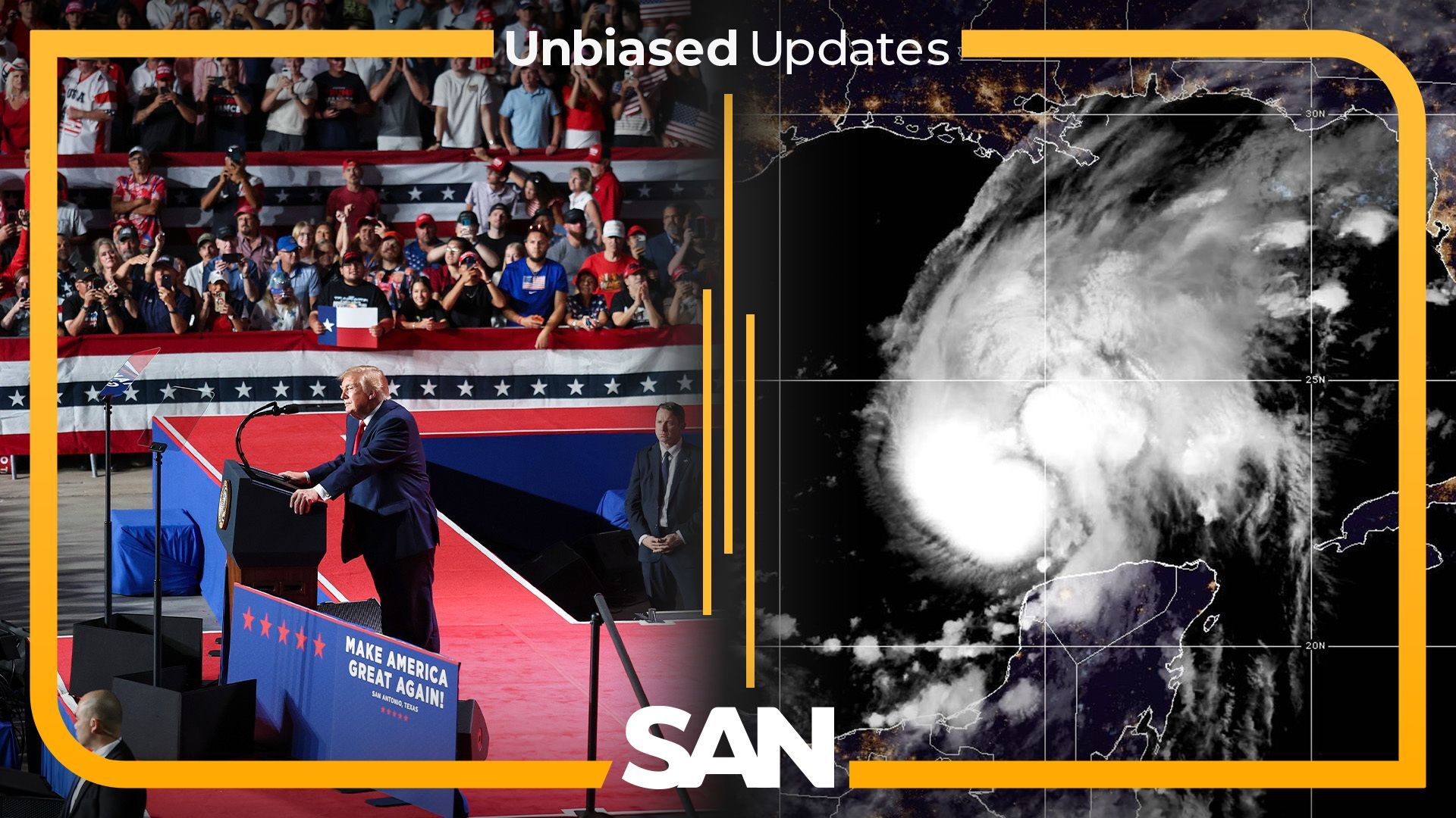 Trump heckled at Texas rally as GOP fights for votes; Isaias becomes a hurricane