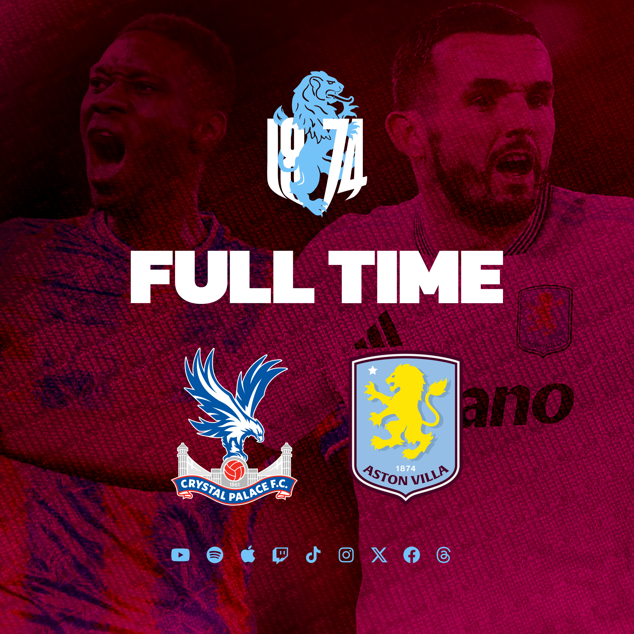 Full Time: Crystal Palace 4 - Aston Villa 1