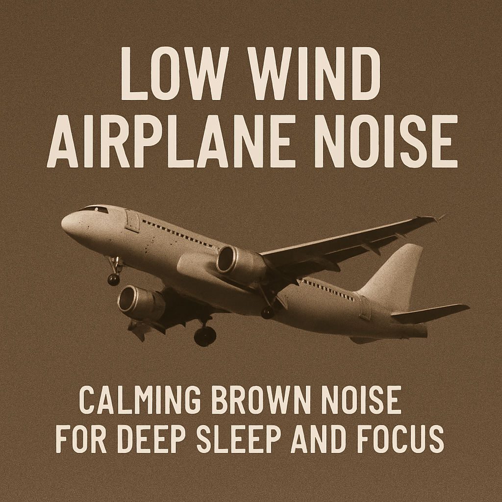 Low Wind Airplane Noise | Calming Brown Noise for Deep Sleep and Focus