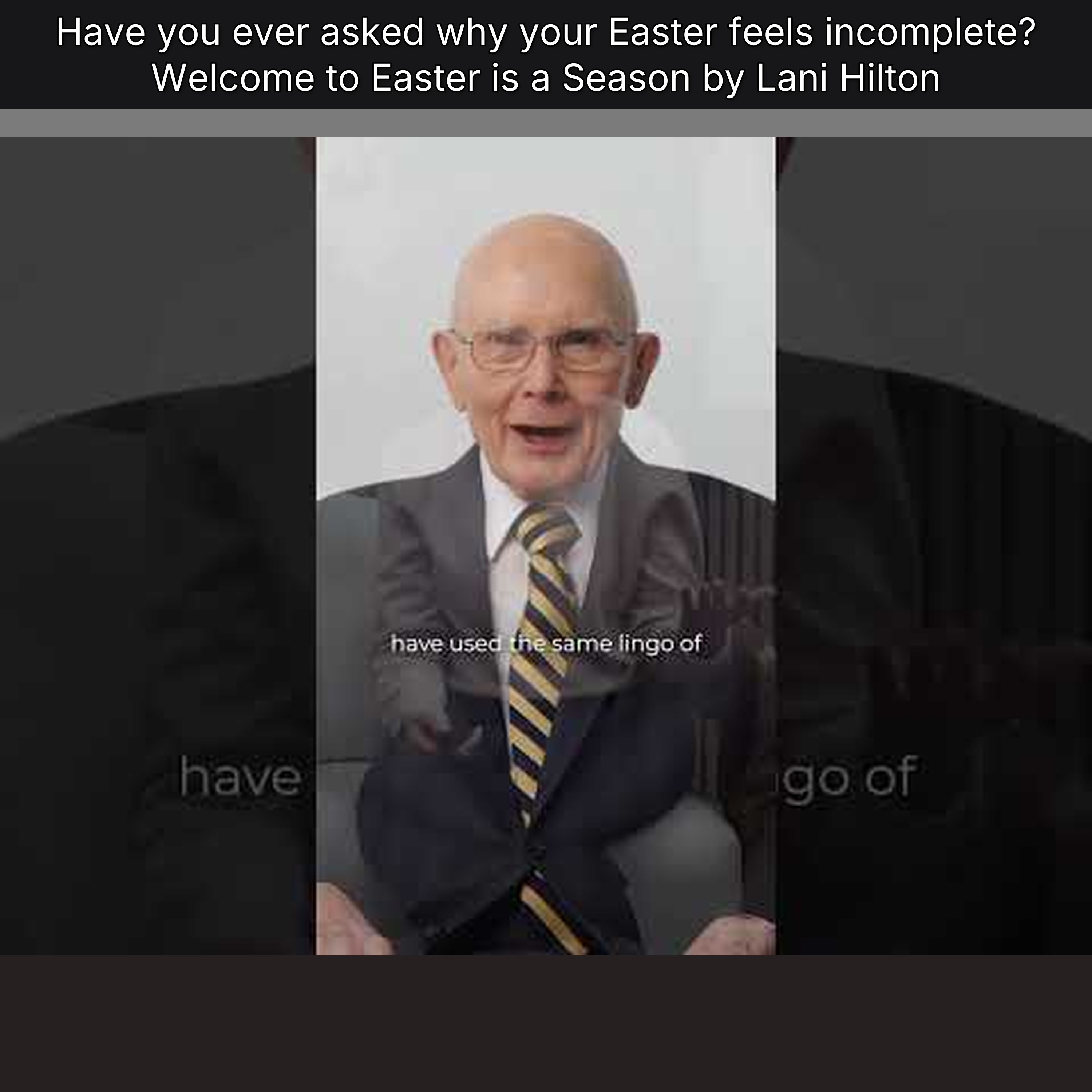 Have you ever asked why your Easter feels incomplete? Welcome to Easter is a Season by Lani Hilton episode artwork