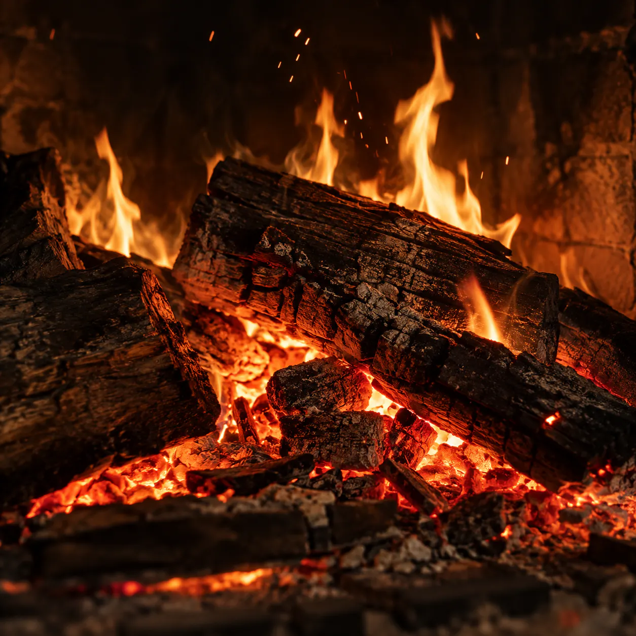 π₯ DEEP EMBERS, SOFT FLAMES and SUDDEN CRACKLES β 1 H of fireplace sound for meditation and reading