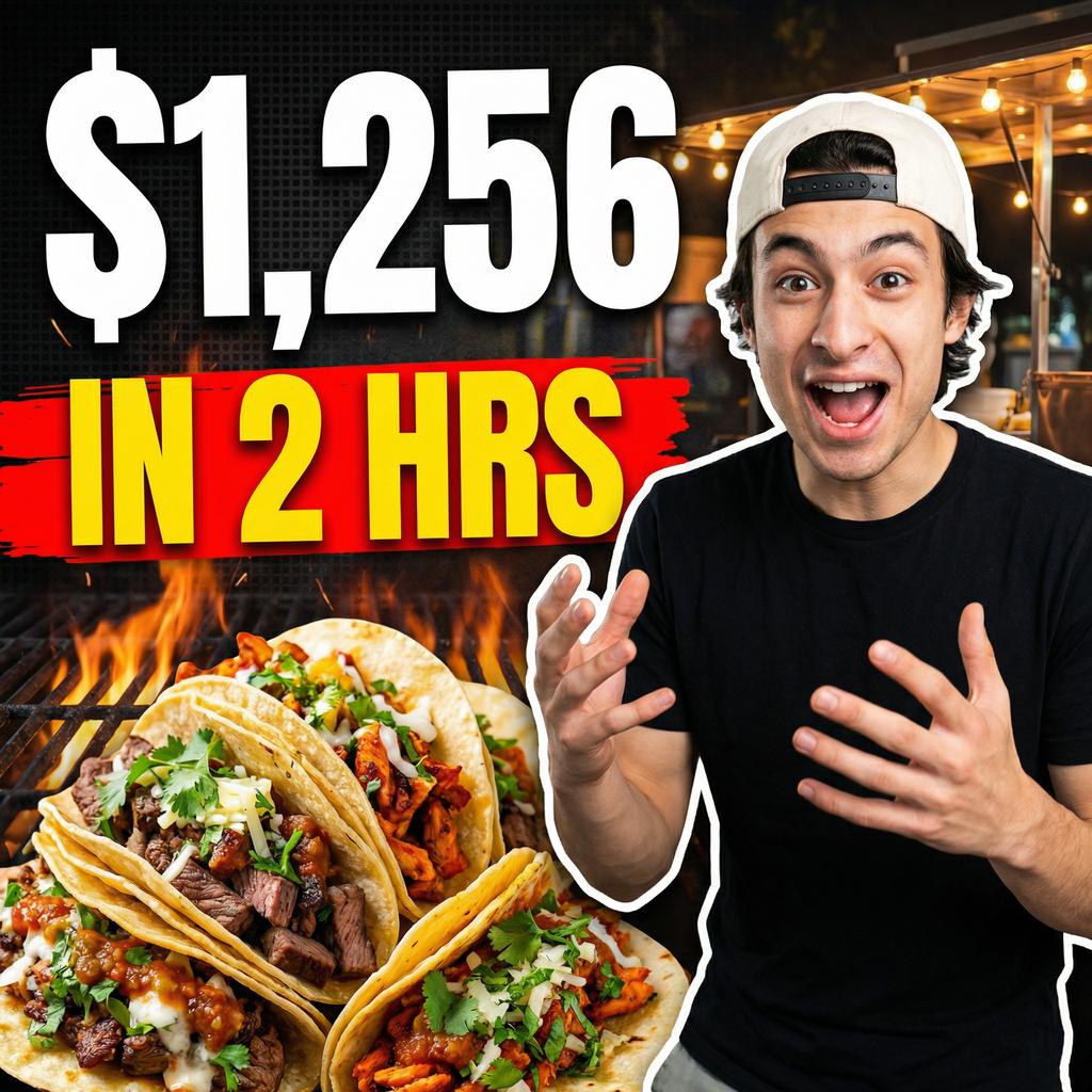 This 18-Year-Old Made $1,256 in 2 Hrs Selling Tacos (With Just a Mobile Tent)
