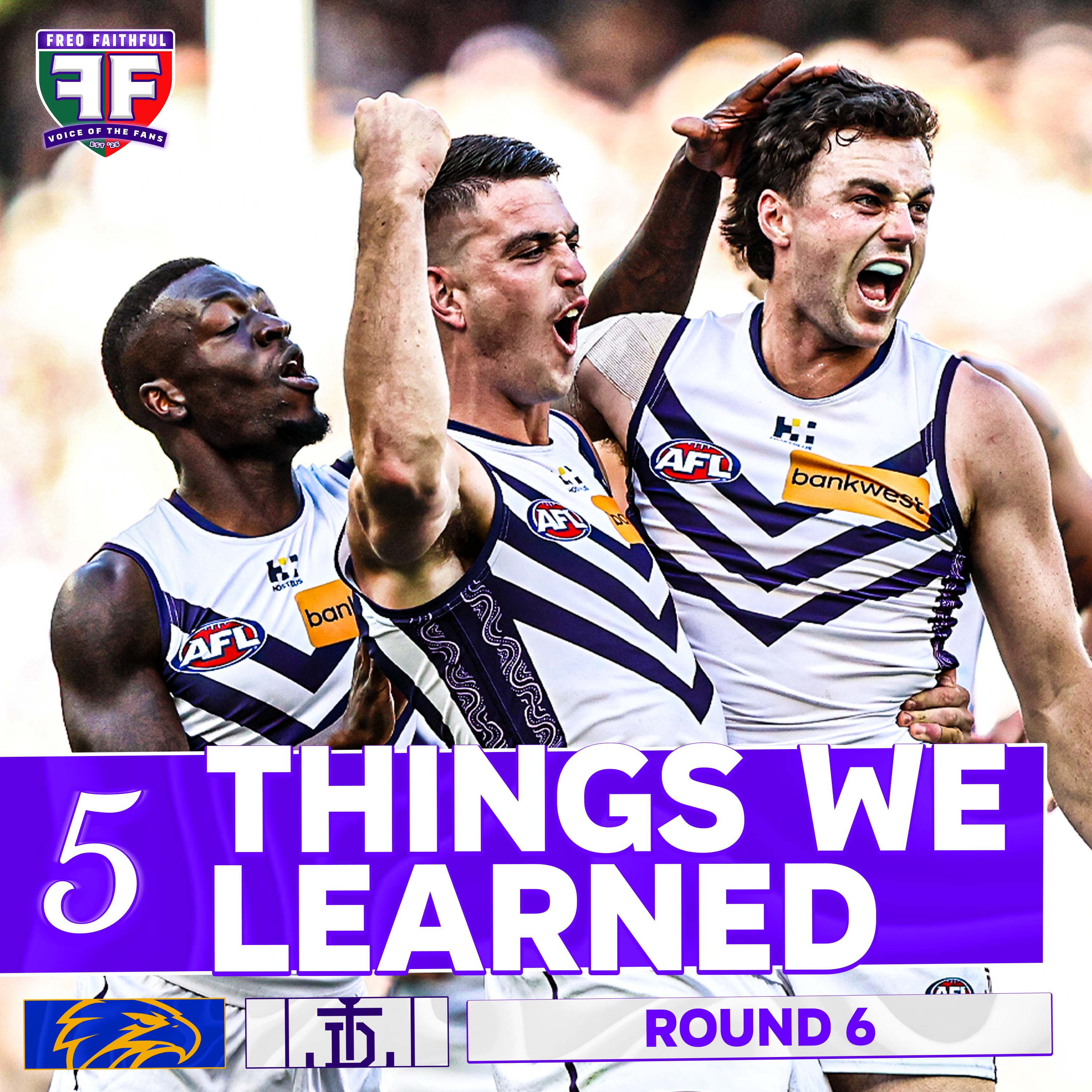 5 THINGS WE LEARNED from West Coast v Fremantle | AFL Round 6 2026 episode artwork