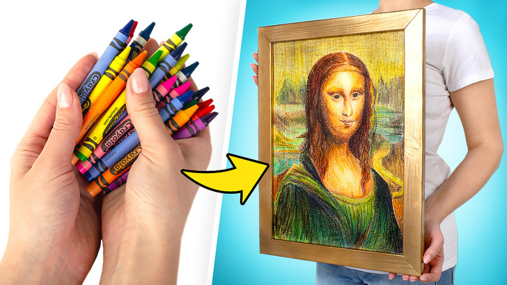 Drawing Mona Lisa… with CRAYONS?!