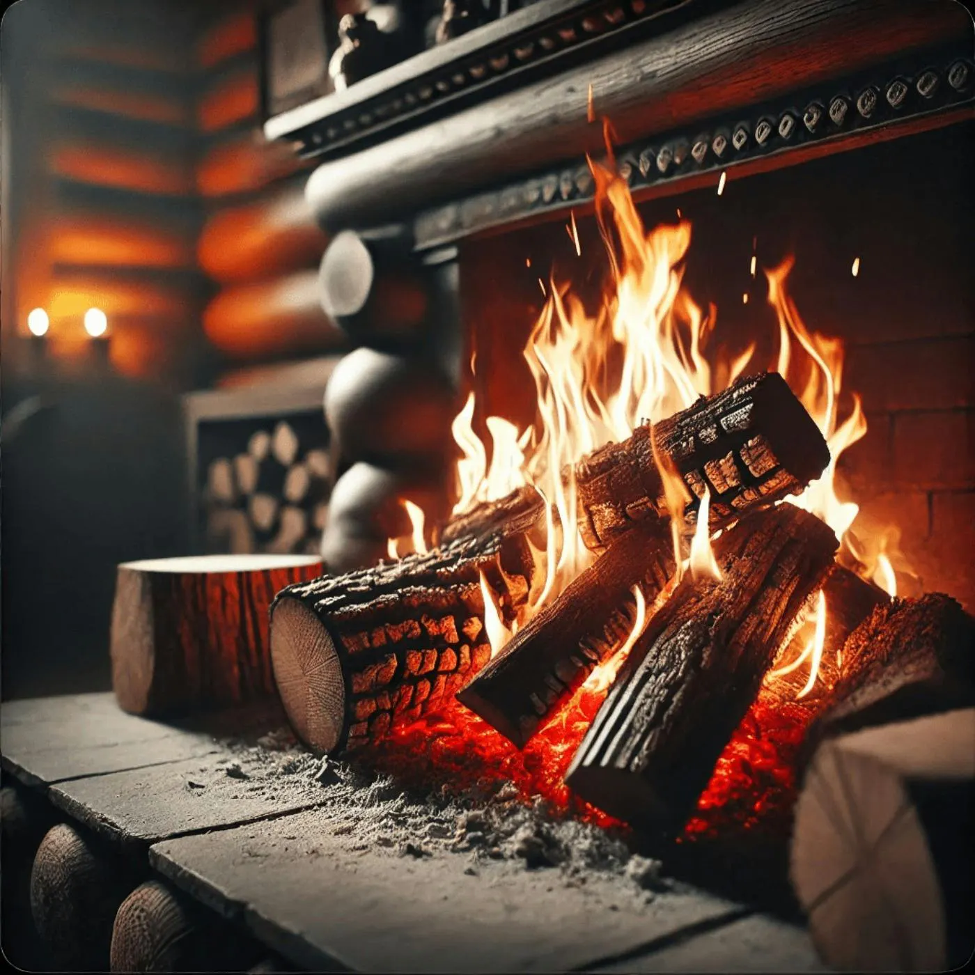 Crepitar de la Chimenea: Relajación y Serenidad