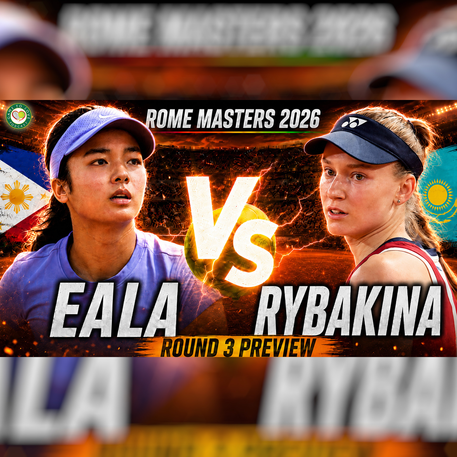 Eala vs Rybakina | Rome Open 2026 | Round 3 Preview & Prediction