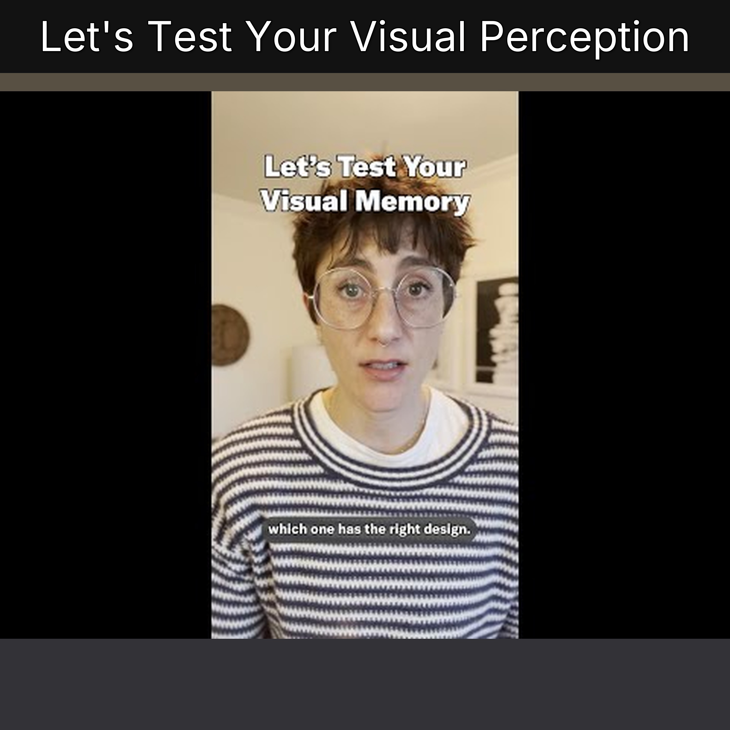 Let's Test Your Visual Perception