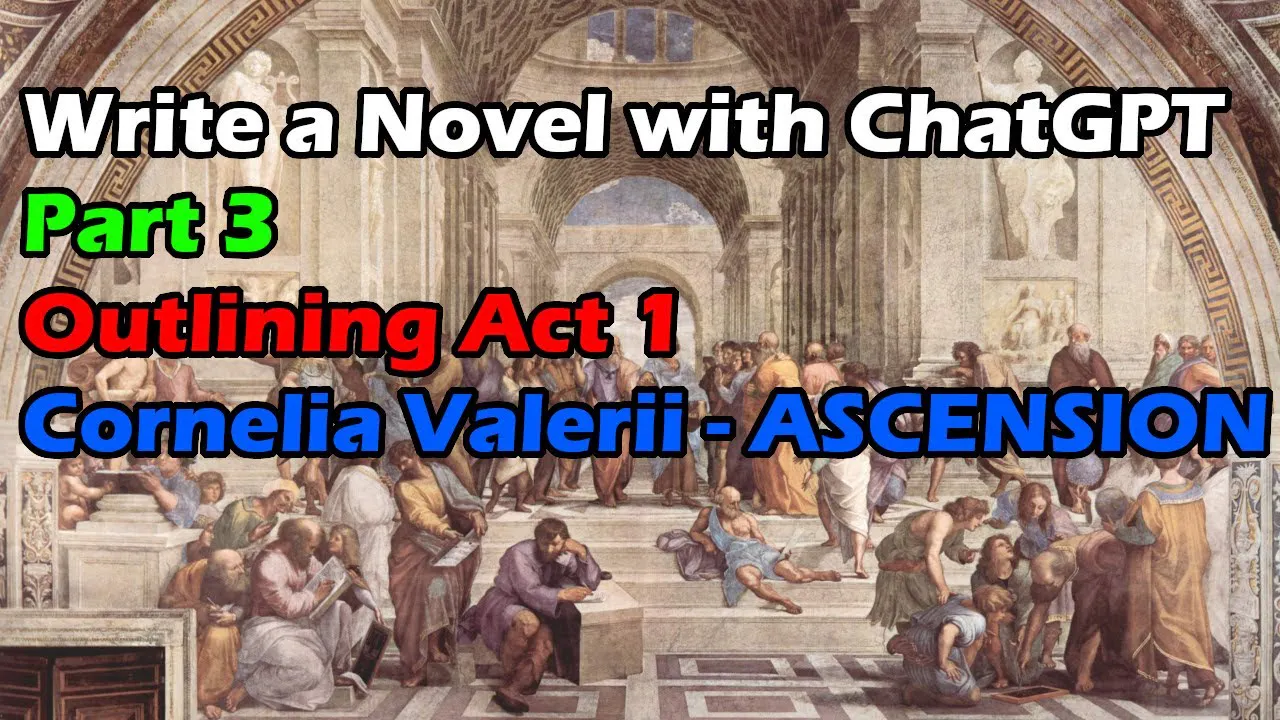 Writing a Novel with ChatGPT ep 3 - Cornelia Valerii "ASCENSION" - Outlining the First Act | Artificial Intelligence Masterclass Episode cover