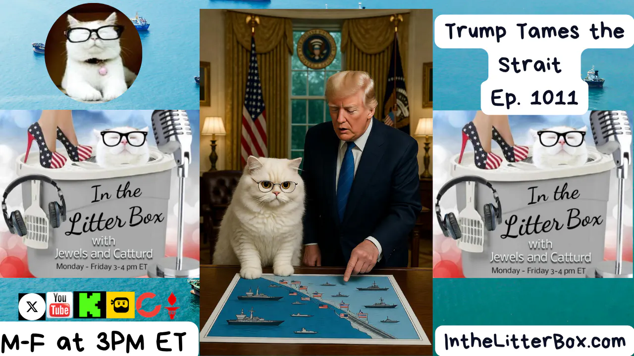 Trump Tames Iran Strait | In the Litter Box w/ Jewels Jones & Catturd – Ep. 1011 4/24/2026 episode artwork