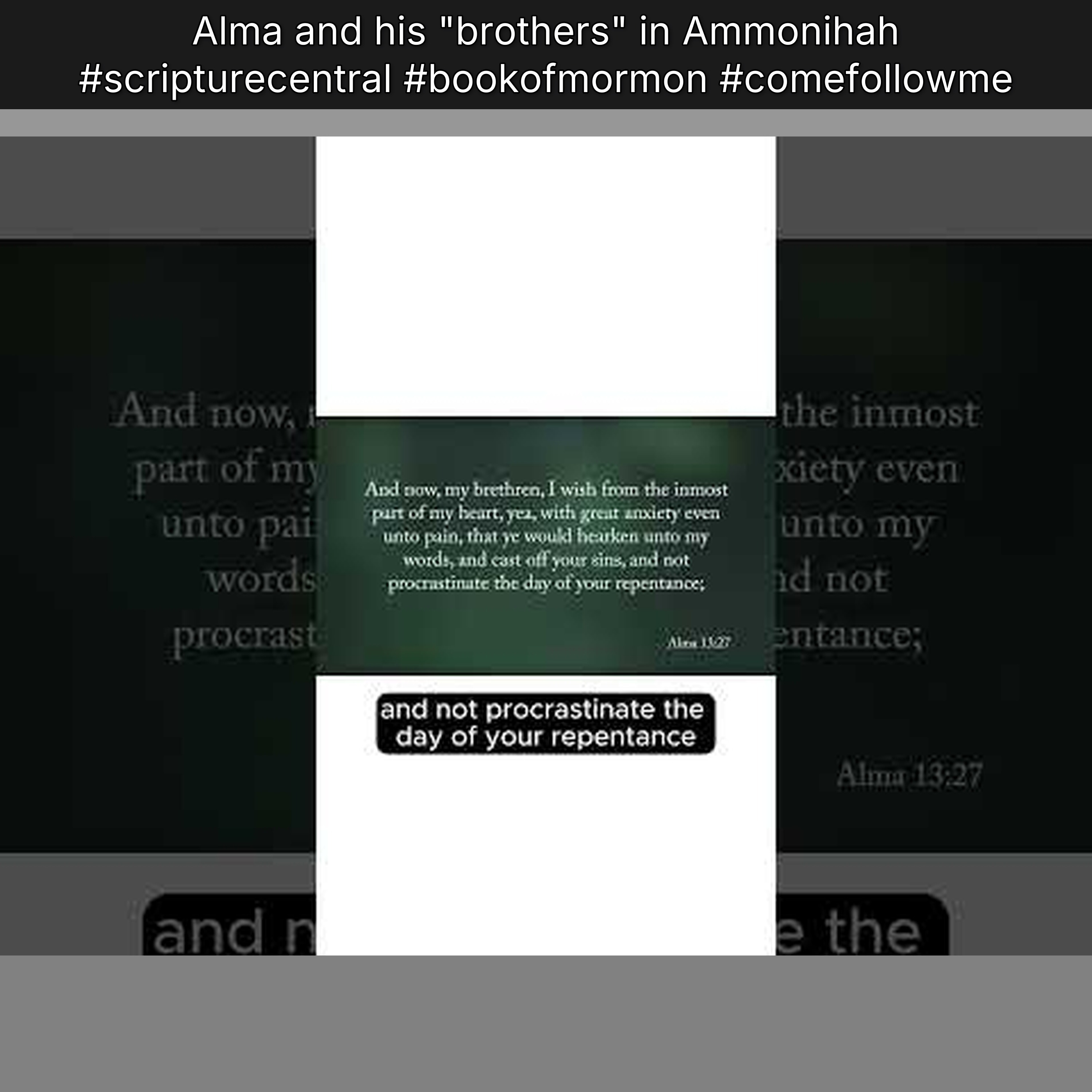 Alma and his "brothers" in Ammonihah #scripturecentral #bookofmormon #comefollowme episode artwork
