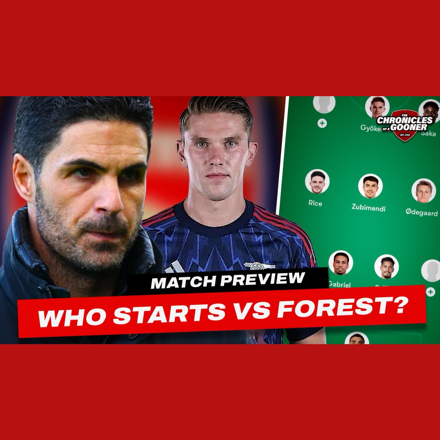 Who starts for Arsenal at Nottingham Forest?