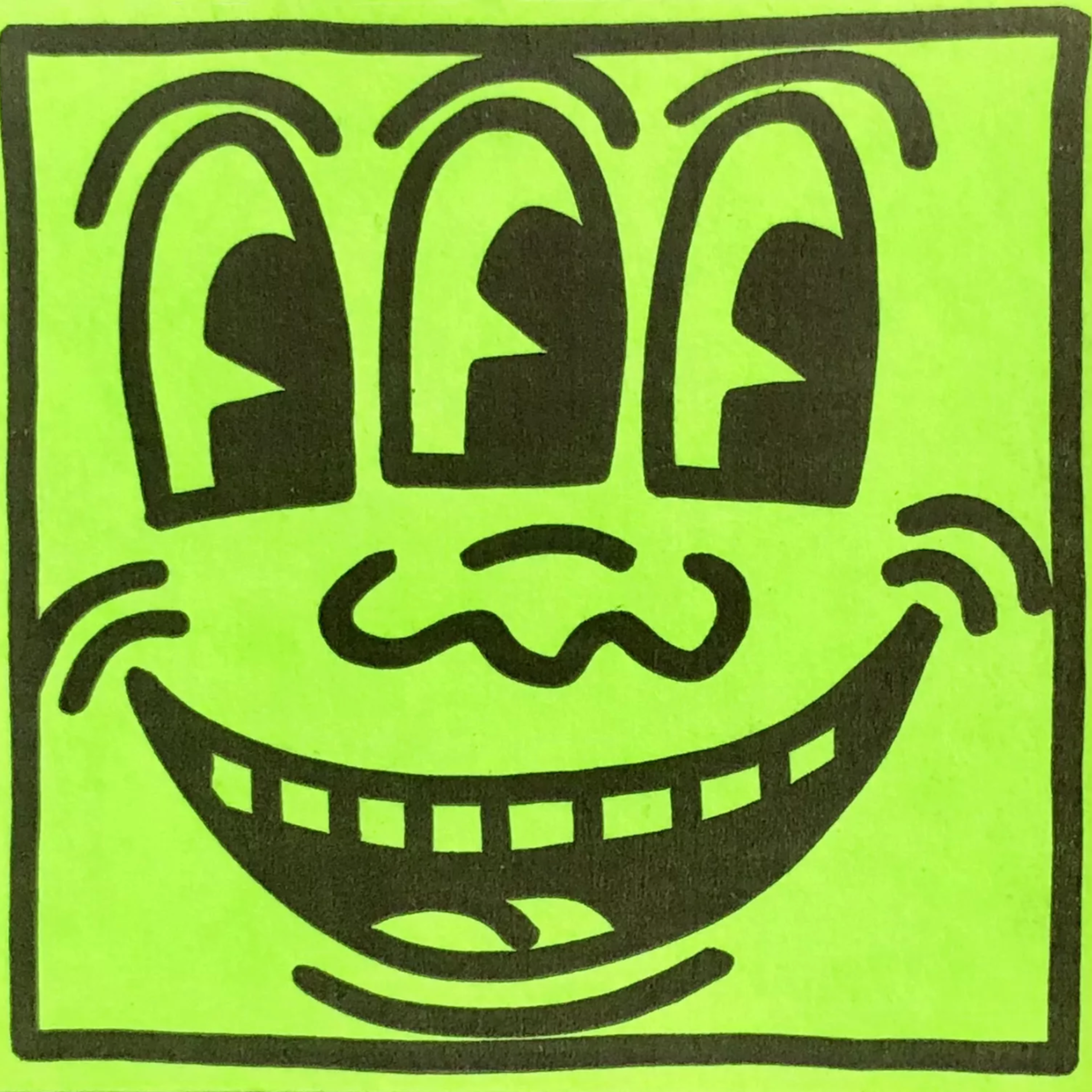 Keith Haring | Three Eyed Smiley Face