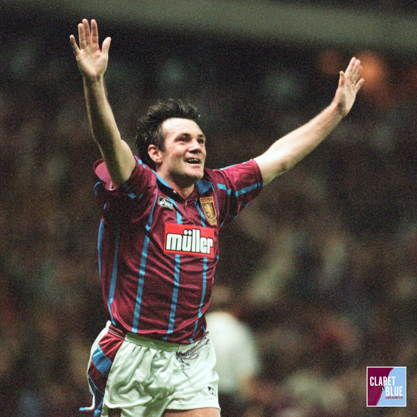 Former Aston Villa midfielder Ray Houghton in conversation with Claret & Blue