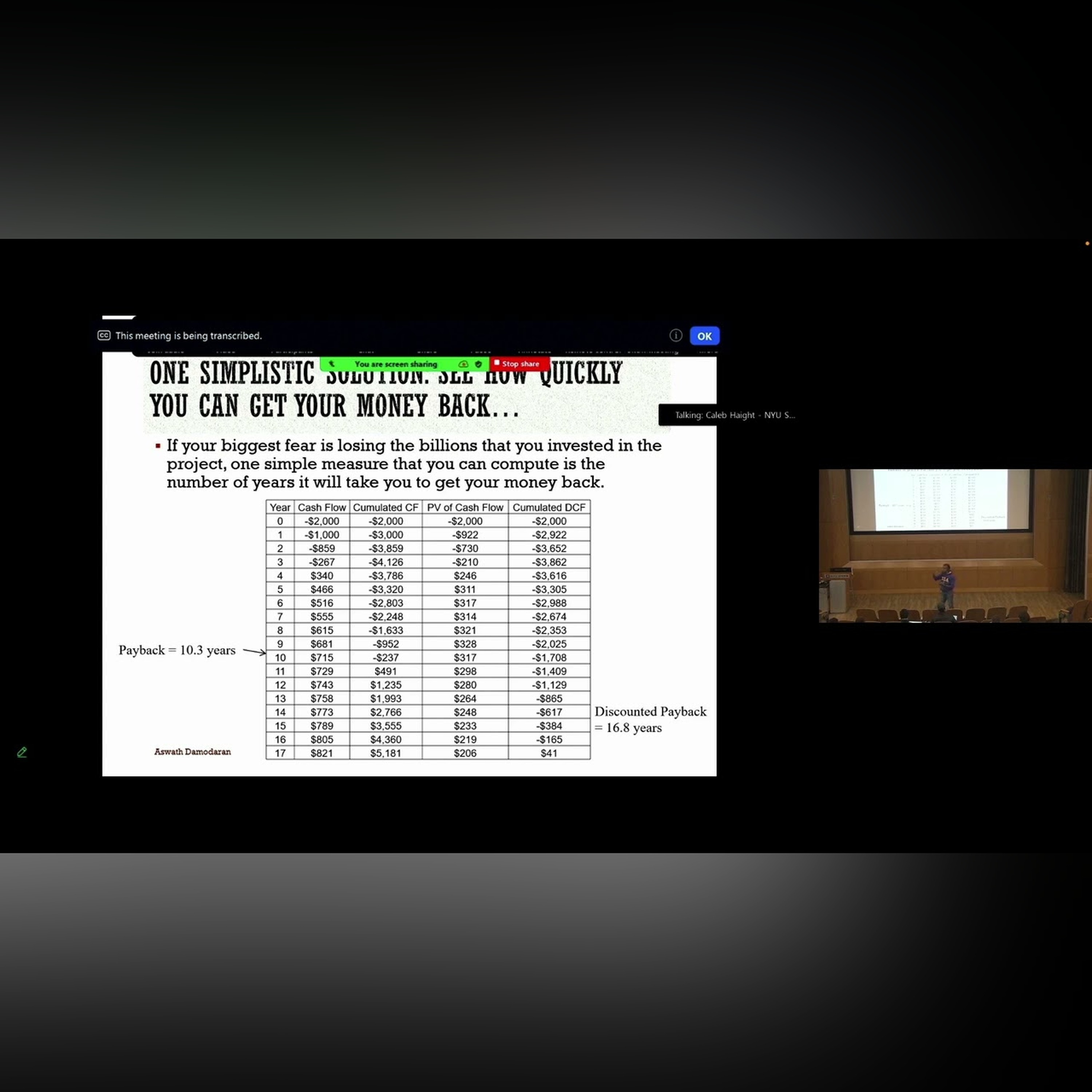 Session 13: Dealing with uncertainty and more project analyses
