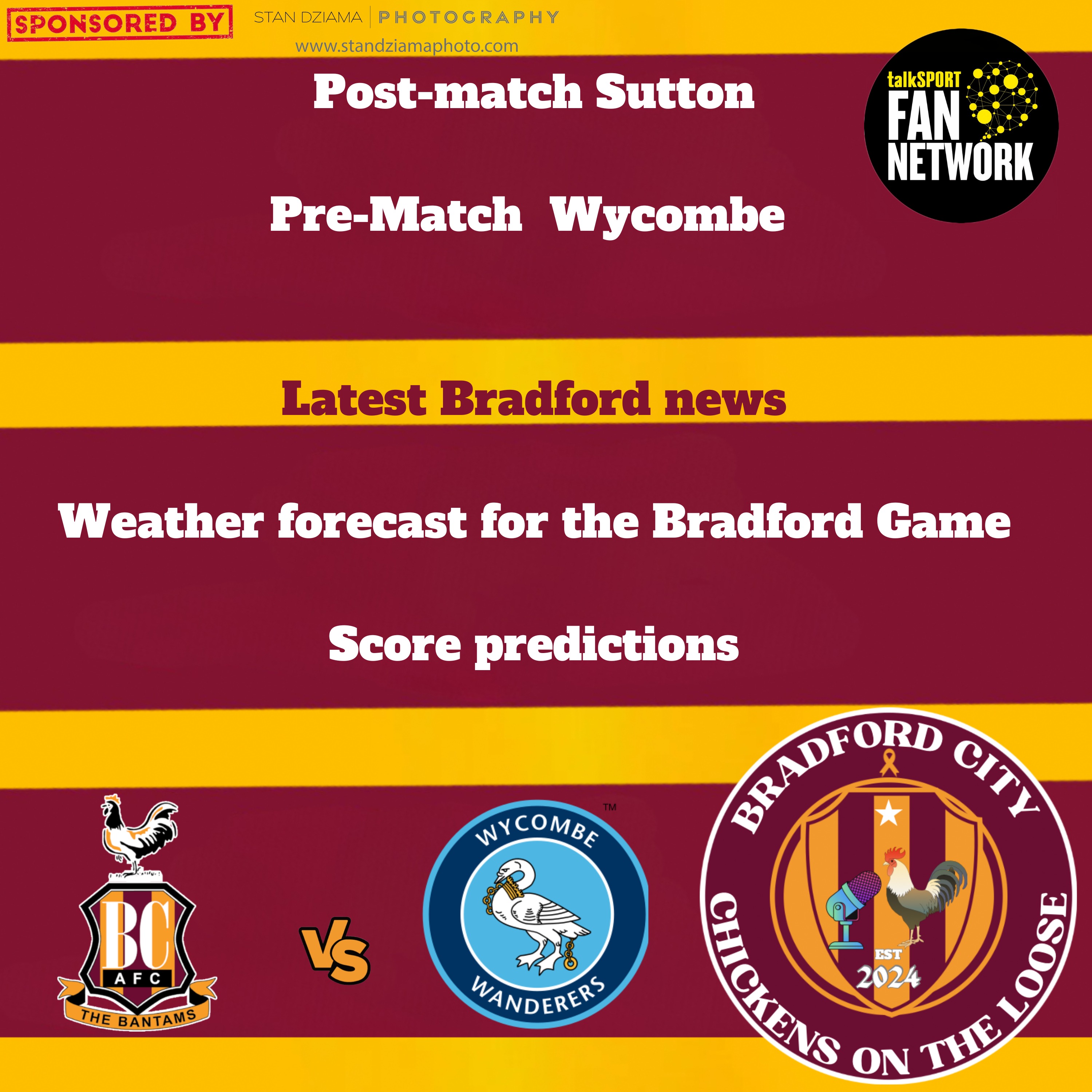 Ep 45) Bradford vs Wycombe efl trophy preview #Chairboys #bcafc episode artwork
