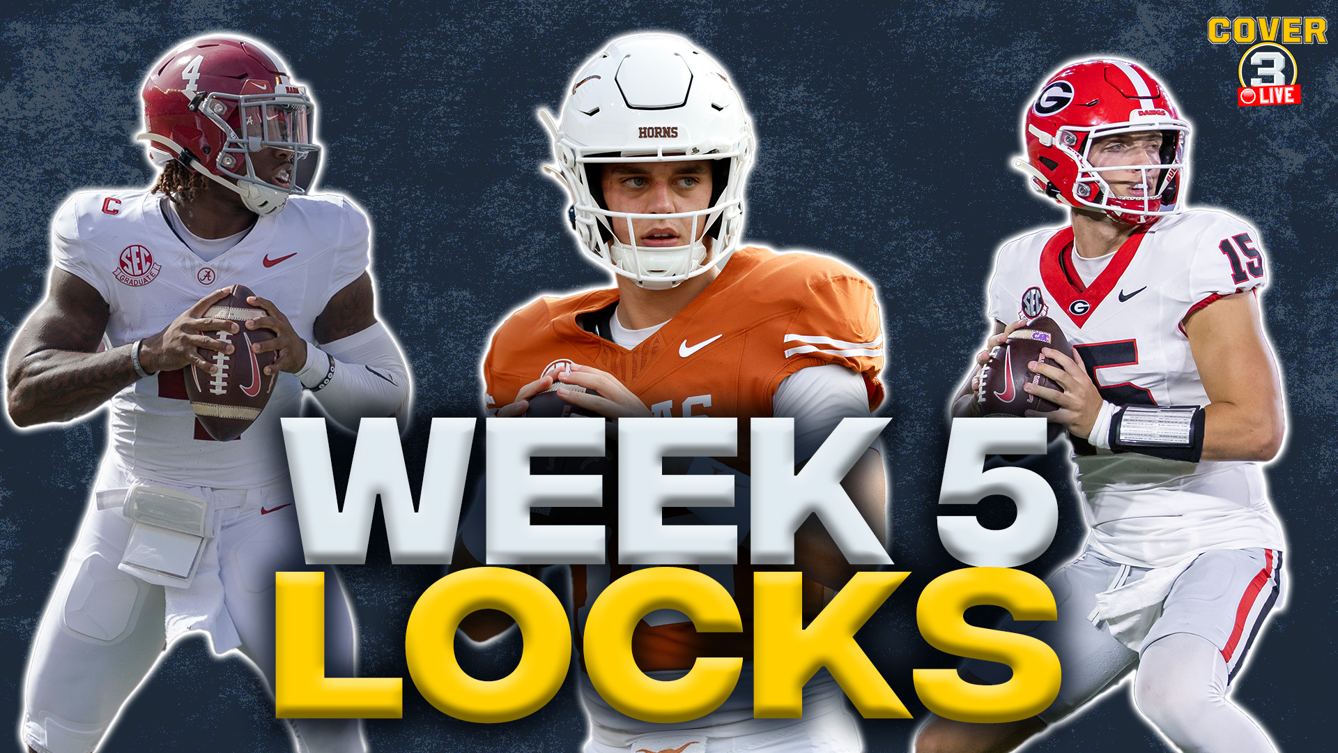 Week 5 LOCKS: Best Bets, Odds & Picks for College Football! | Cover 3 Podcast