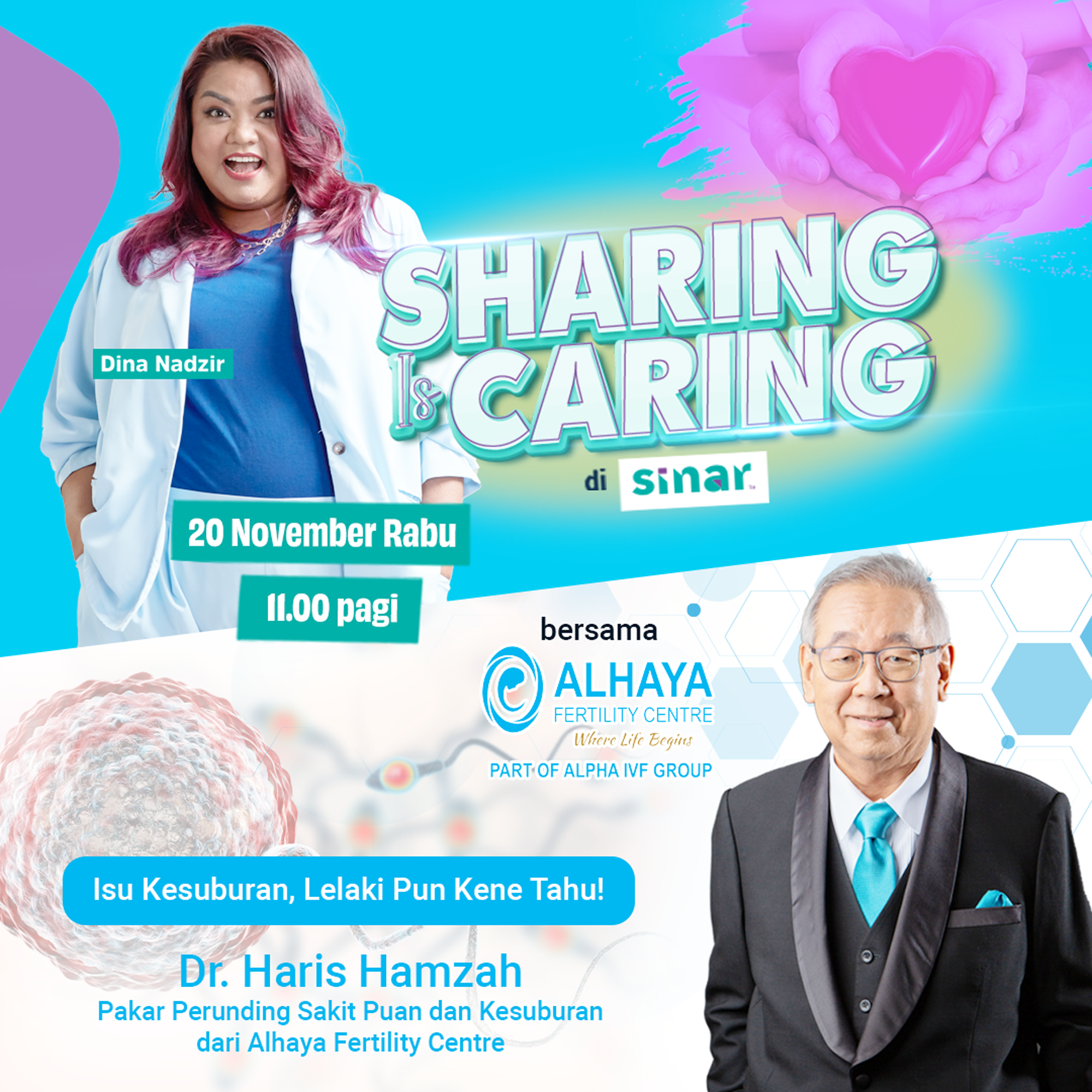 SINAR |  Isu Kesuburan Lelaki Di Sharing Is Caring Bersama Dina | SINAR SOLO