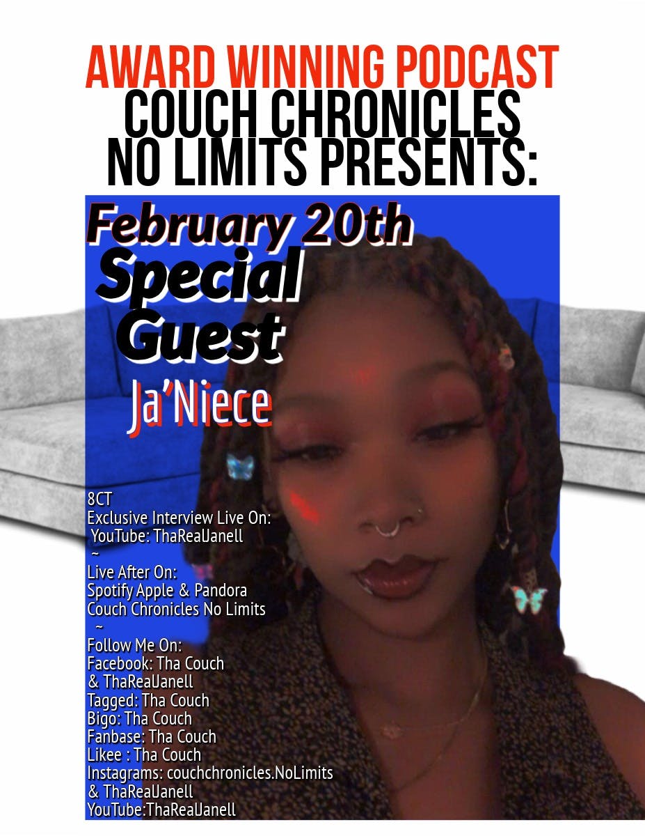 Live Interview W/Ja'Niece Mccullough-Couch Chronicles No Limits Live Interview W/Ja'Niece Mccullough-Couch Chronicles No Limits