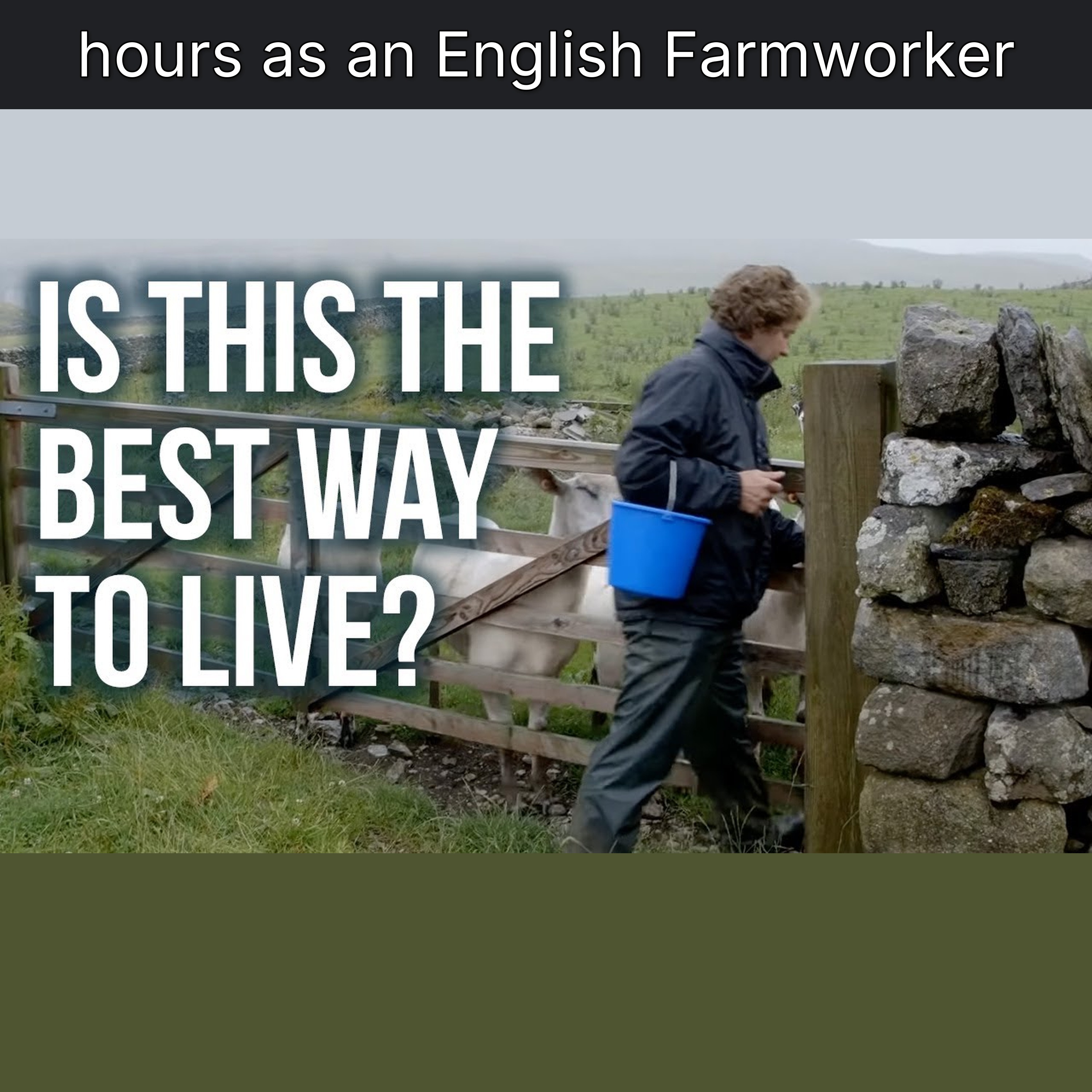 hours as an English Farmworker