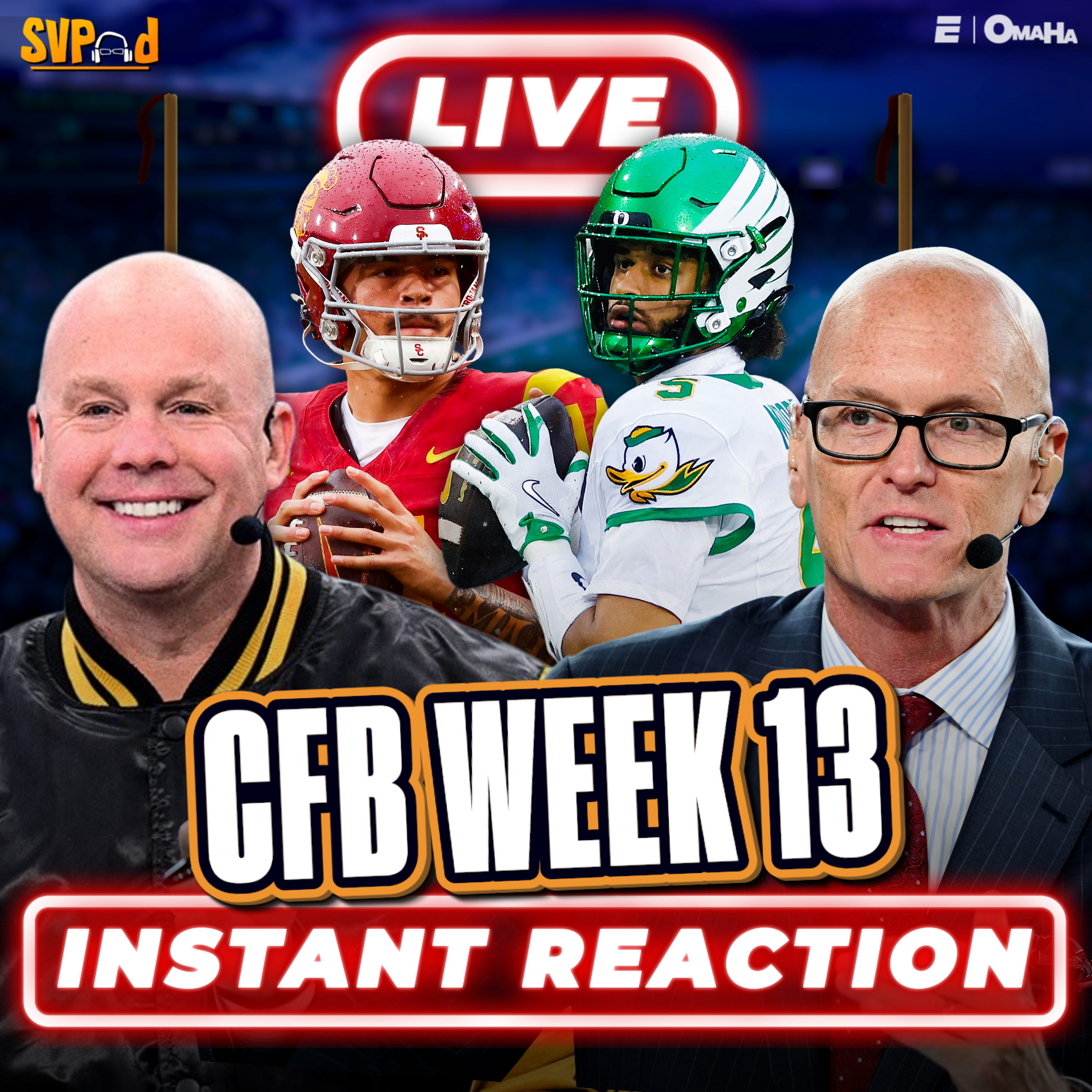 SVPod: CFB Week 13 REACTIONS! Oregon beats USC, Georgia Tech UPSET & Notre Dame Dominates