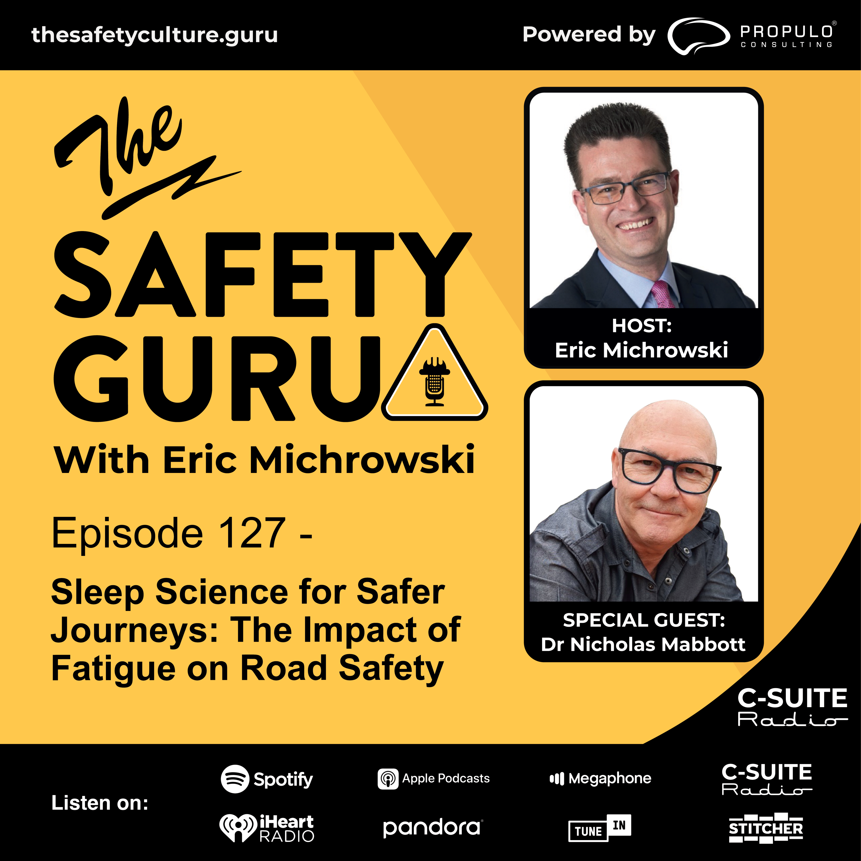 Episode 127 - Sleep Science for Safer Journeys: The Impact of Fatigue on Road Safety with Dr. Nicholas Mabbott episode artwork