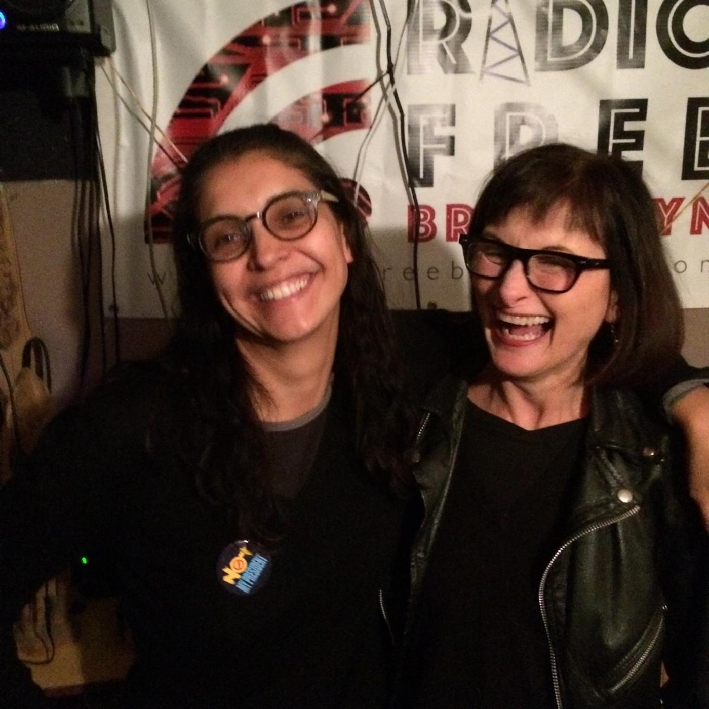 DLG1704_Cibele Viera + Nina Keneally discuss the Women's March bus trip they organized.