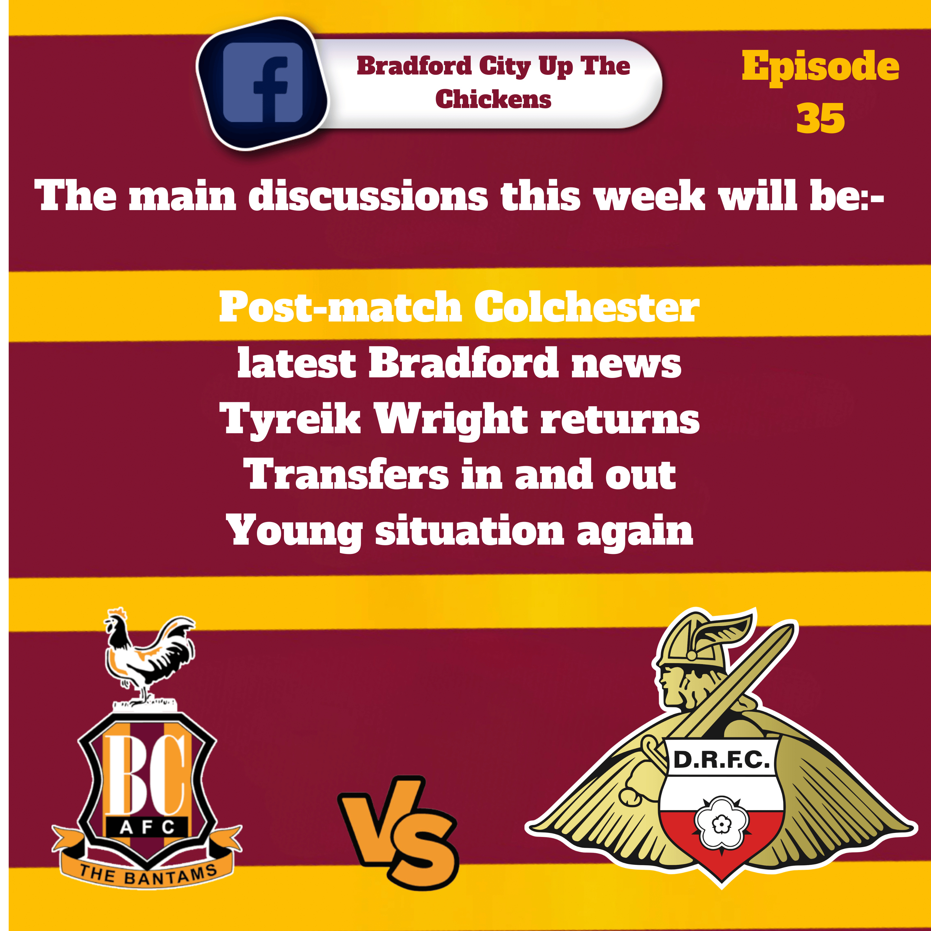 Ep 35) Bradford City vs Doncaster Rovers pre match Chat #DRFC #bcafc #efl episode artwork