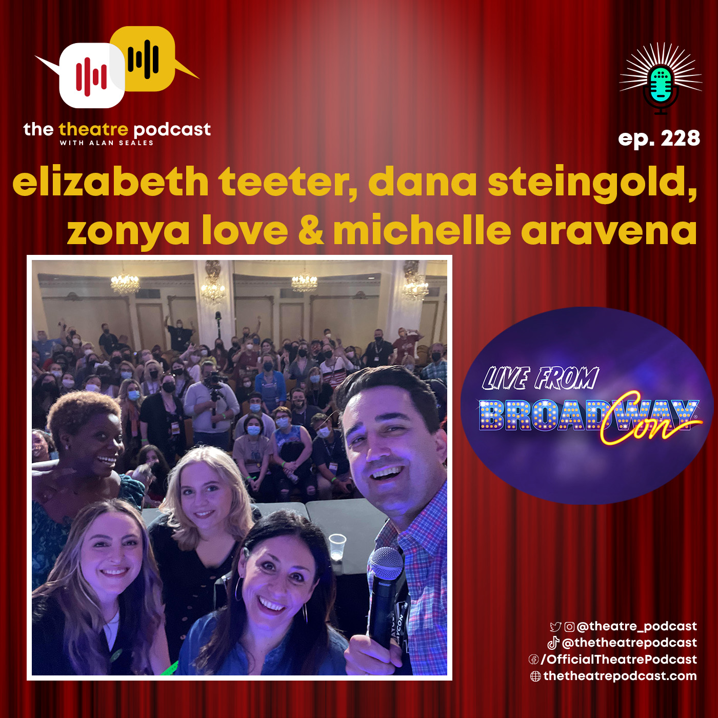 Elizabeth Teeter, Dana Steingold, Zonya Love and Michelle Aravena from Beetlejuice LIVE at BroadwayCon 2022