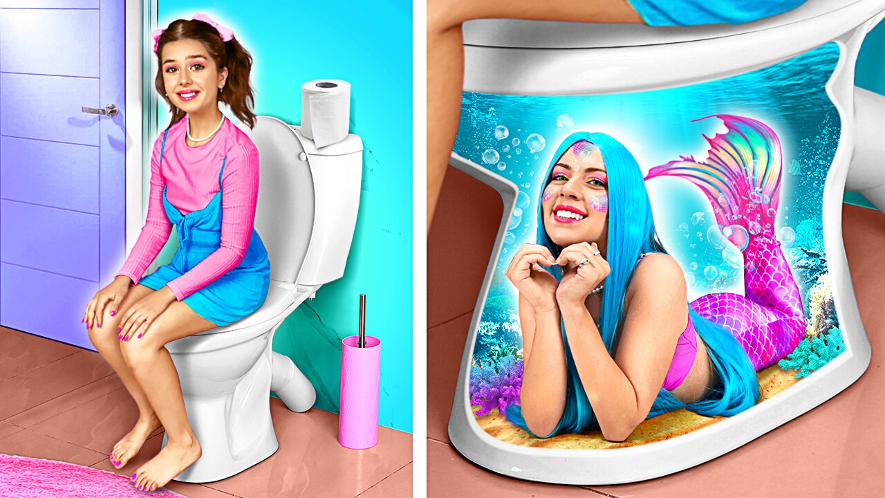 Cambio de Imagen extremo de una sirena 🧜‍♀️| Dispositivos de belleza para ser POPULAR por La La Vida