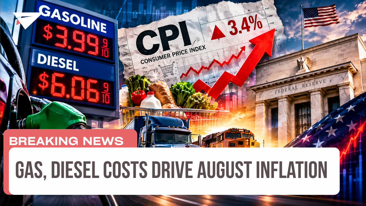 Gas, Diesel Costs Drive August Inflation, Breaking News