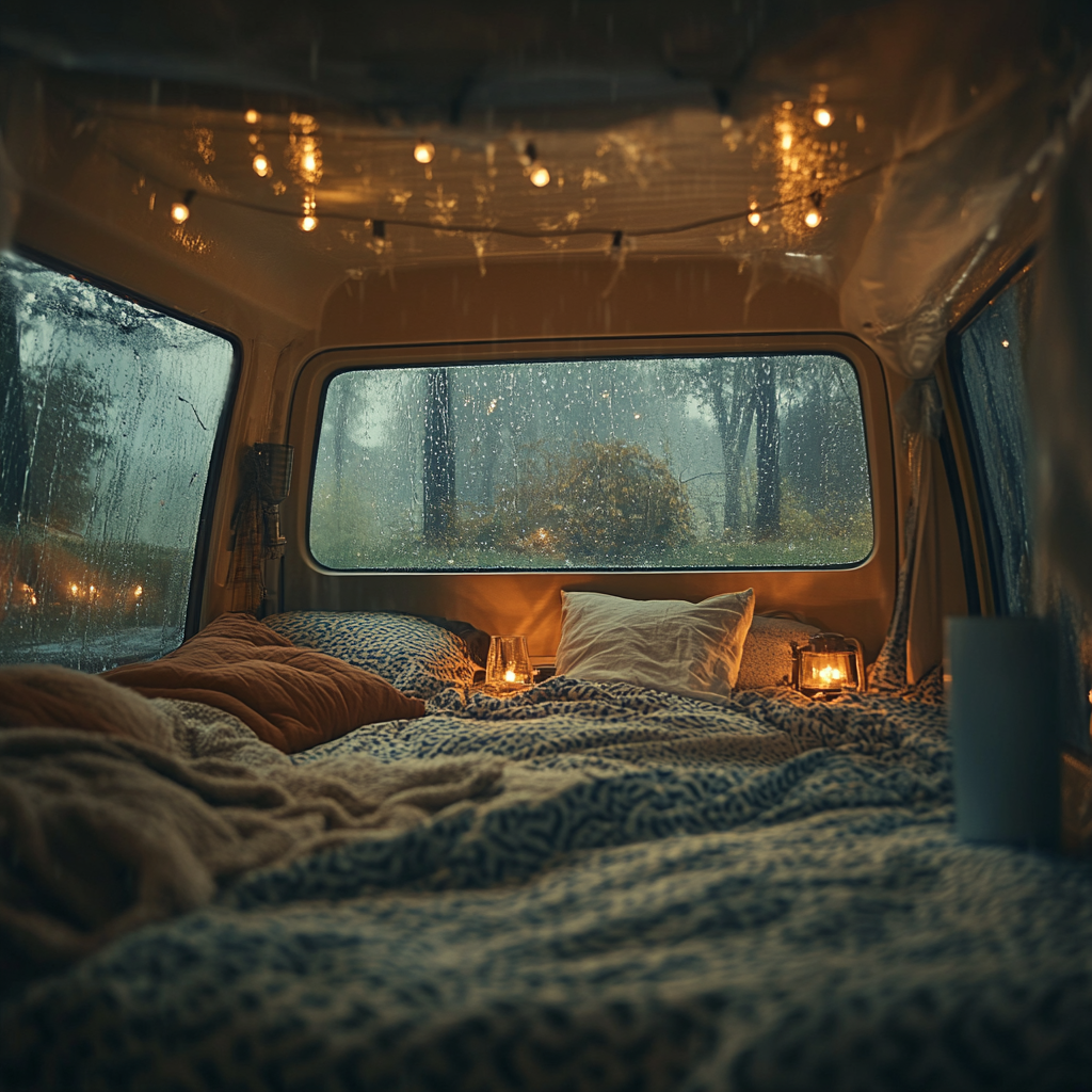 Leave It All To Sink Into Heavy Rain And Thunderstorms | Relax And Sleep In Cozy Car