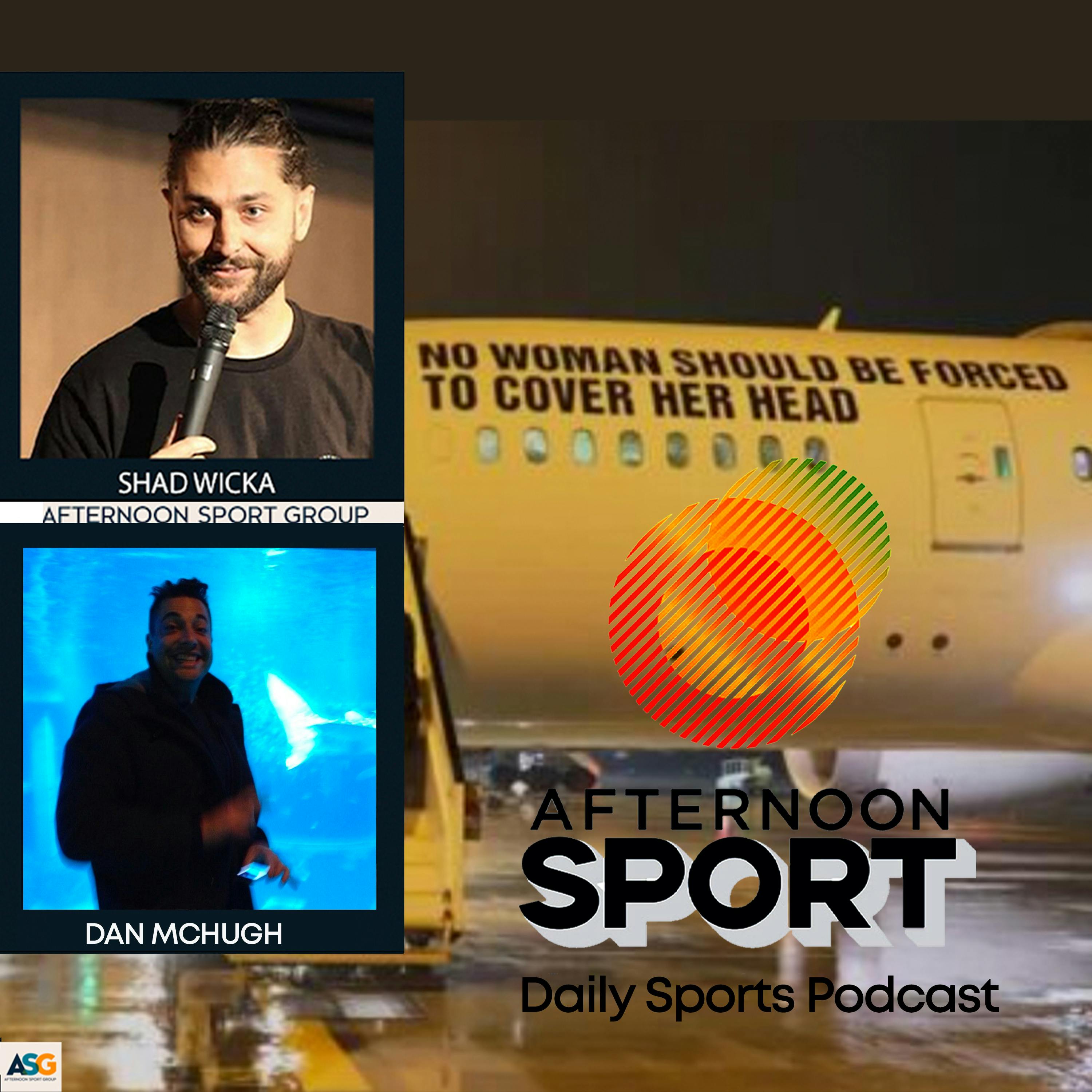 6th July Shad Wicka and Dan McHugh: Amen to the spirit of cricket, some great games at Wimbledon, teams arriving for the Women's Wold Cup, NRL boycotts, AFL nude pics + more!