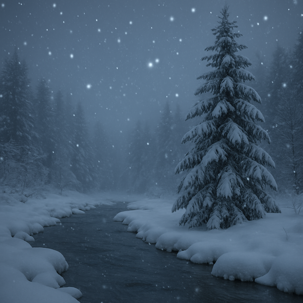 Peaceful Icy Snowfall – Gentle Winter Soundscape to Calm Your Mind