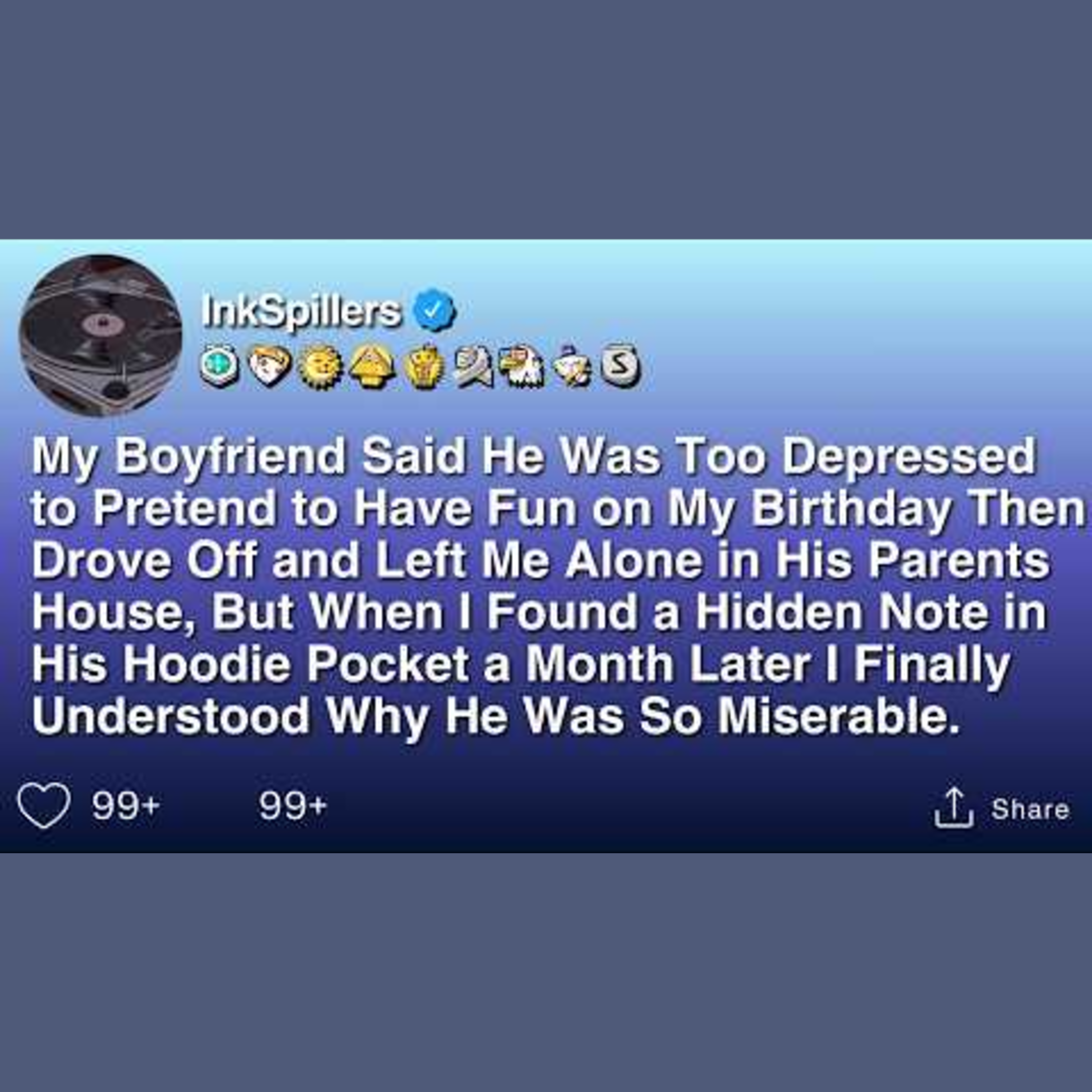 Boyfriend's Depression Revealed: A Birthday Surprise