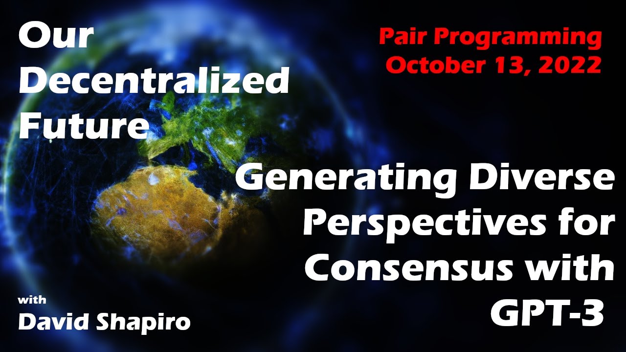 Fixing Democracy with AI - Generating Diverse Perspectives for Consensus and Compromise | Artificial Intelligence Masterclass