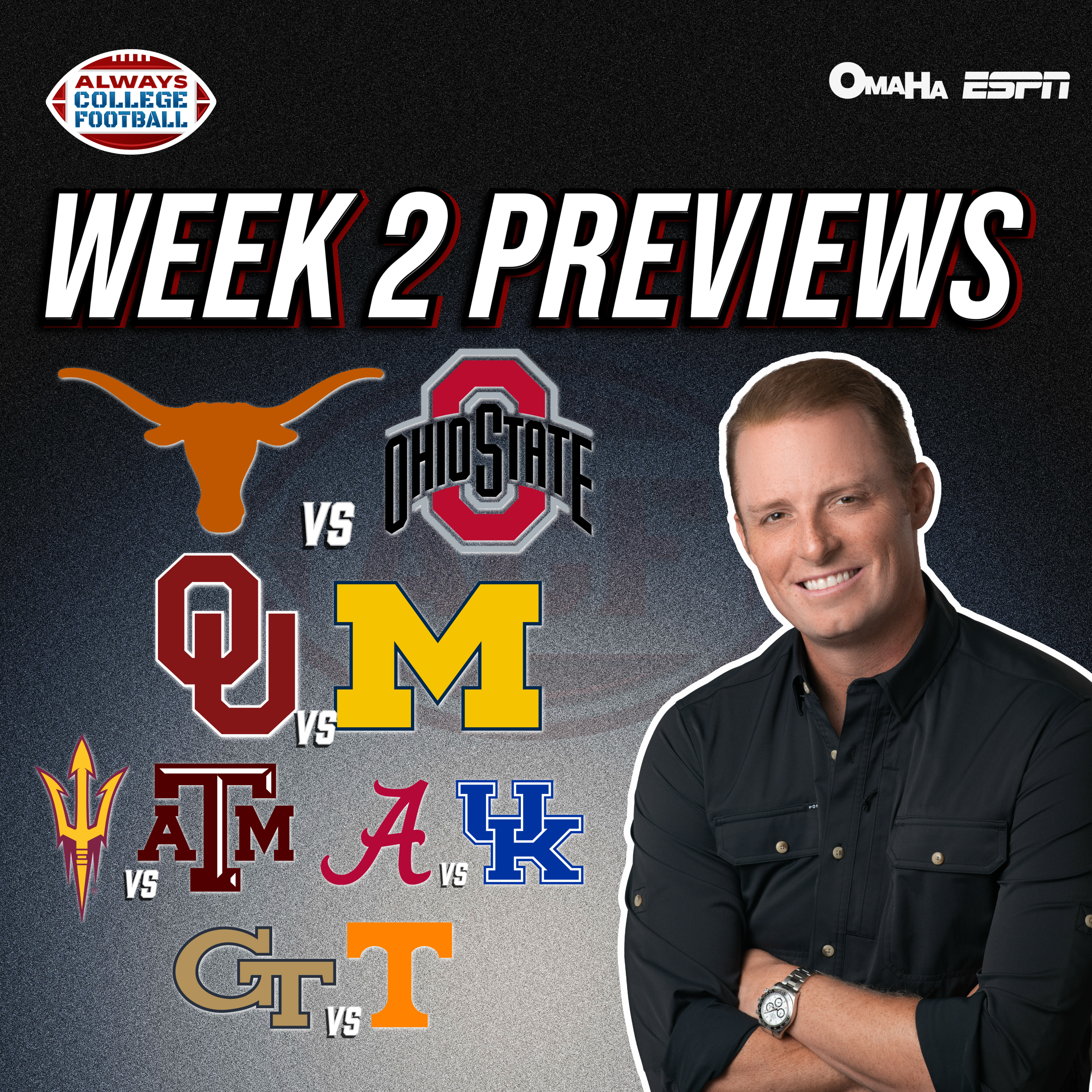 Always College Football: Week 2 previews | Can Oklahoma, Ohio State & Alabama get it done on the road?