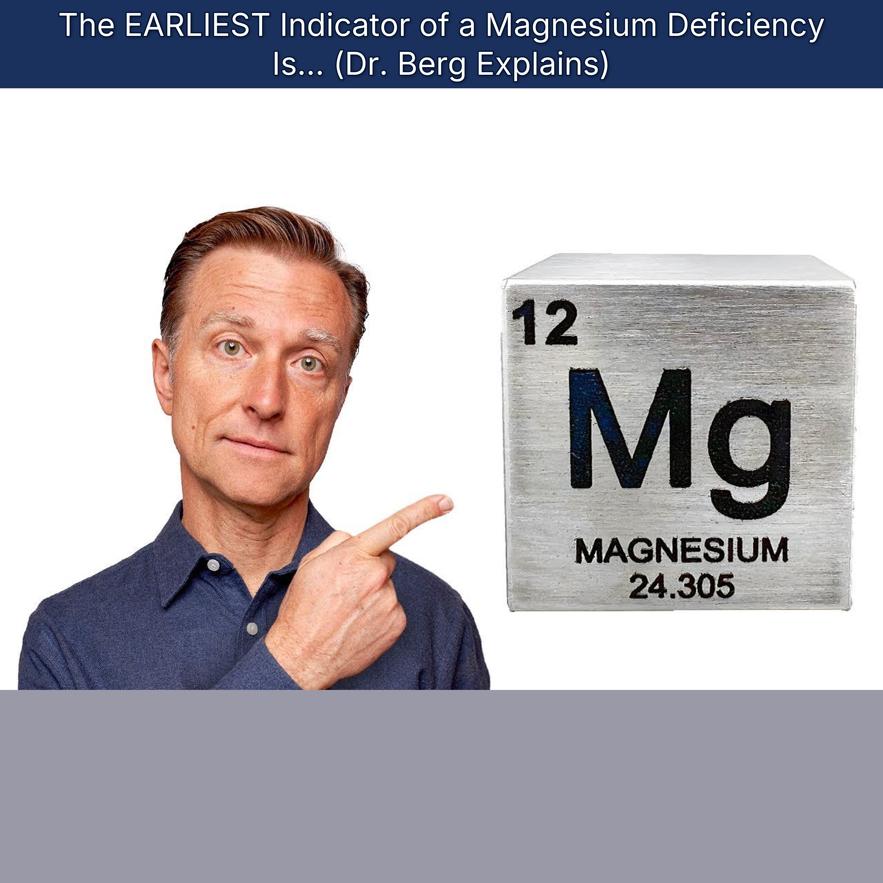 The EARLIEST Indicator of a Magnesium Deficiency Is... (Dr. Berg Explains) episode artwork
