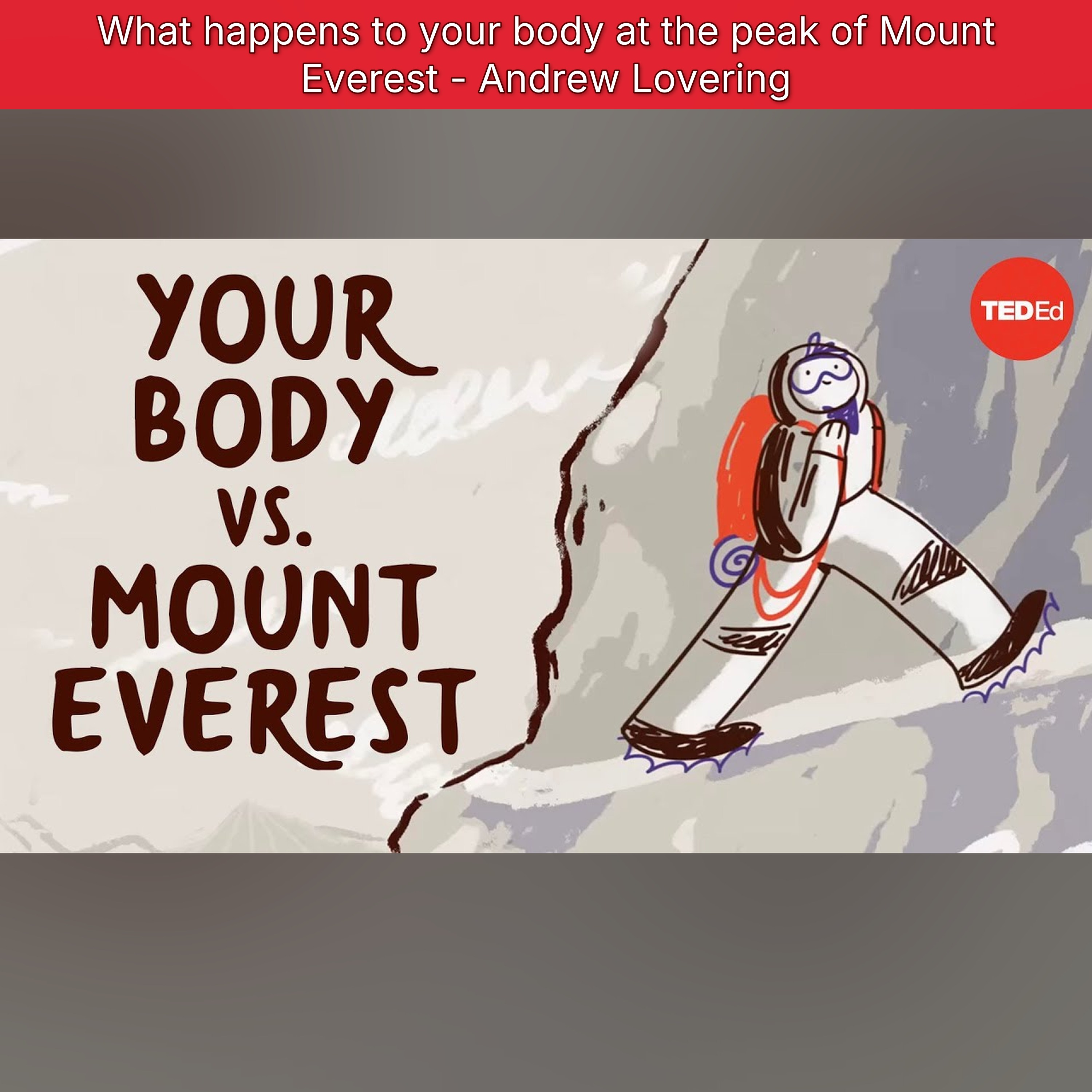 What happens to your body at the peak of Mount Everest - Andrew Lovering