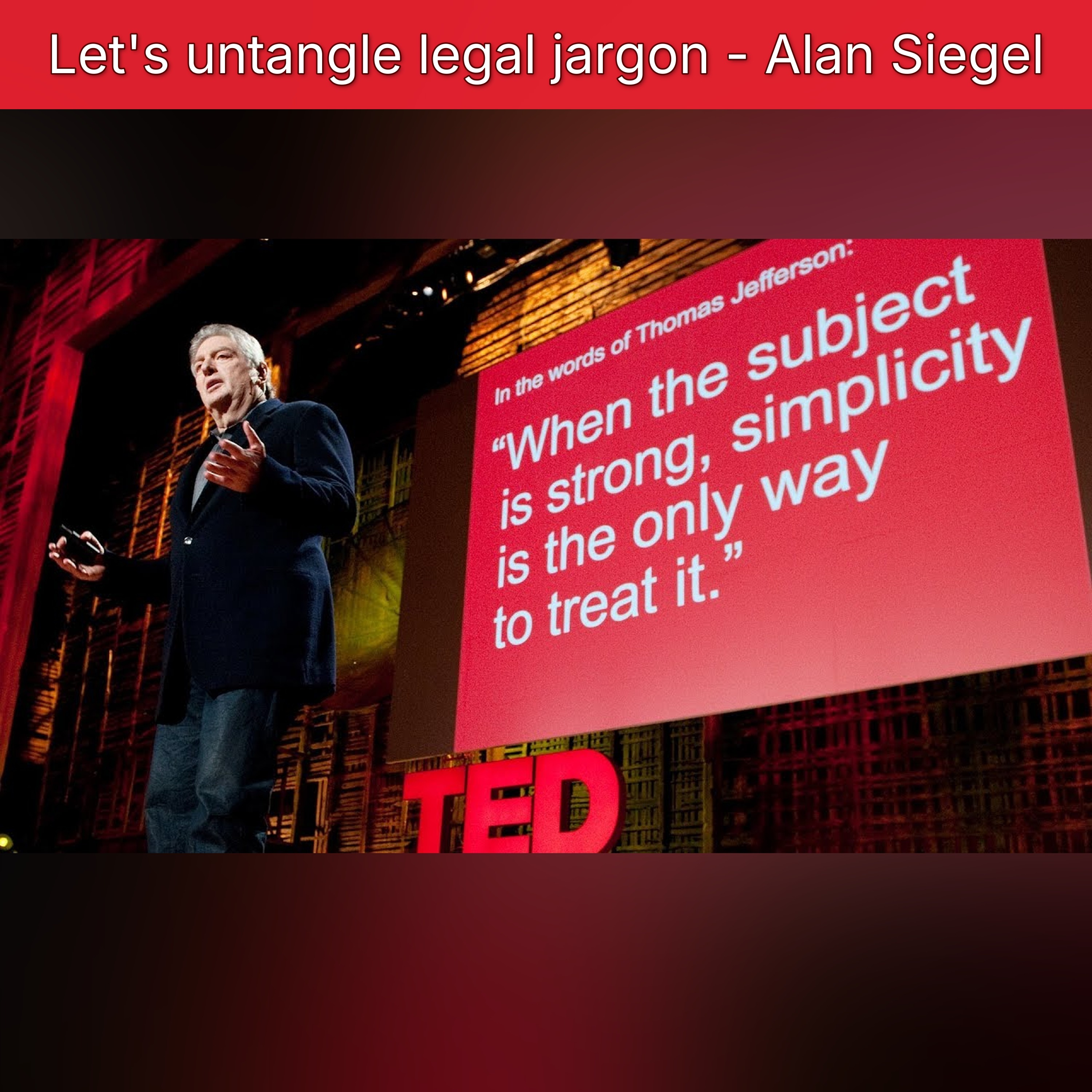 Let's untangle legal jargon - Alan Siegel episode artwork
