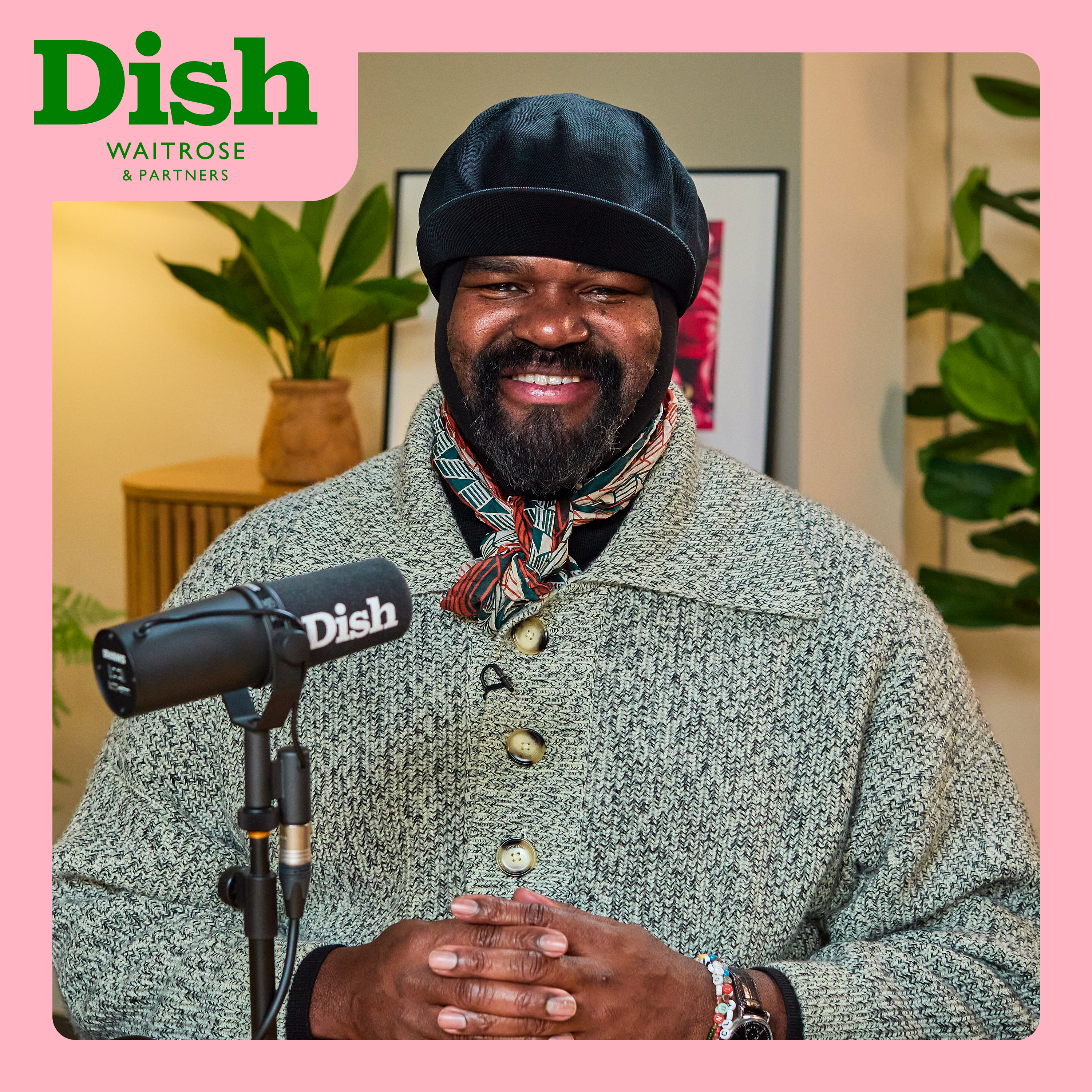 Gregory Porter, ribeye steak with three sauces and a Cabernario