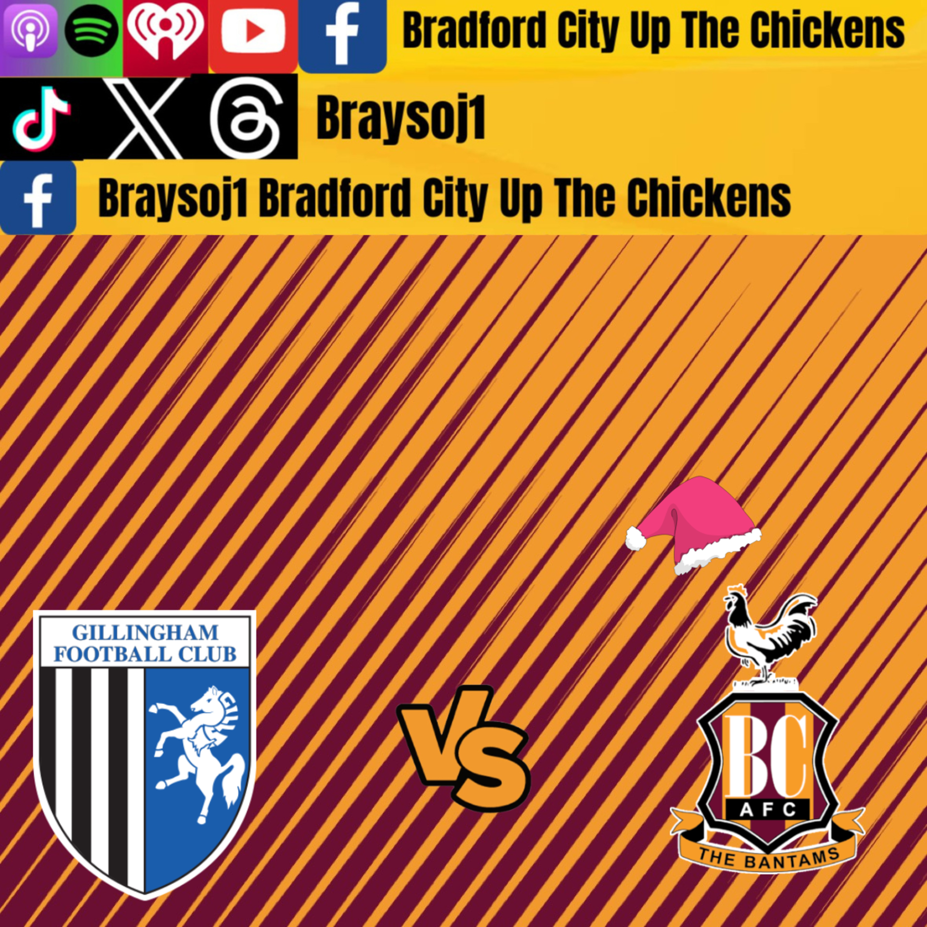 Ep 25 ) the return of the Bray + Gillingham vs Bradford pre match chat episode artwork